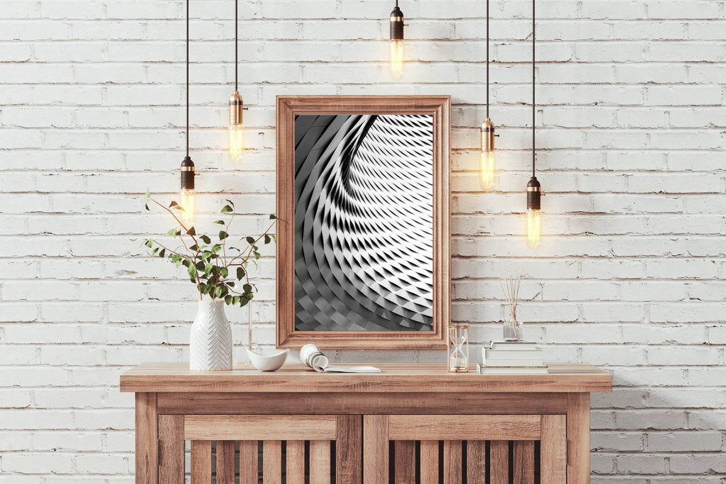 White Architecture Abstract Wall Art - beink online art store
