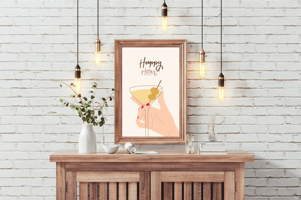 Cocktail Glass With Olives Wall Art - beink online art store