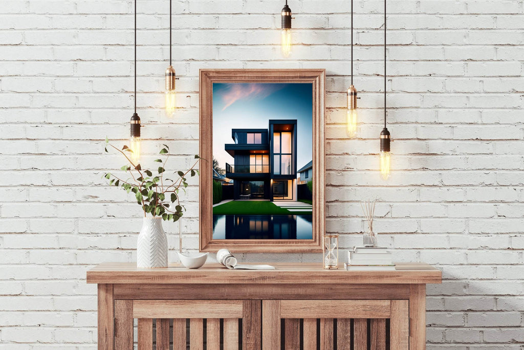 Brutalist Villa Architecture Wall Art - beink online art store