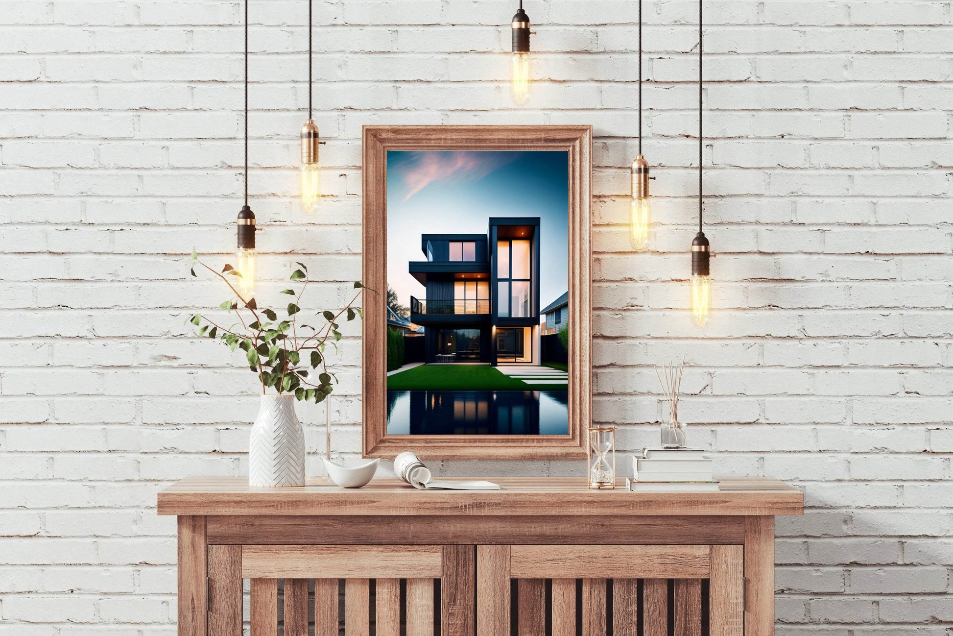 Brutalist Villa Architecture Wall Art - beink online art store