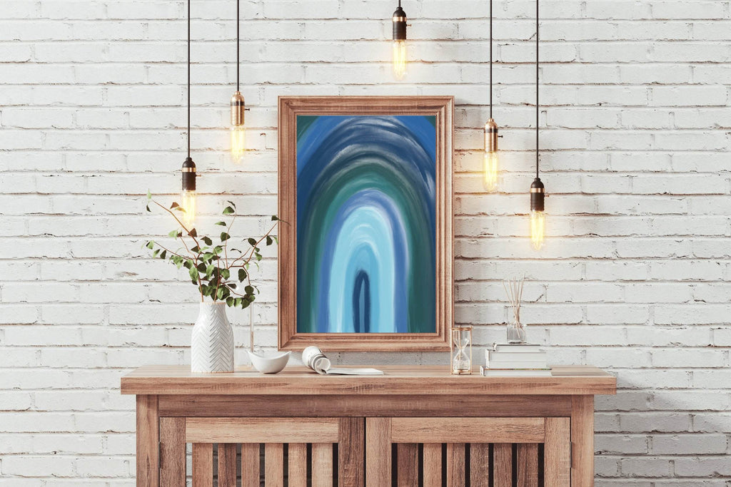 Arched Blue Vault Painting Wall Art - beink online art store
