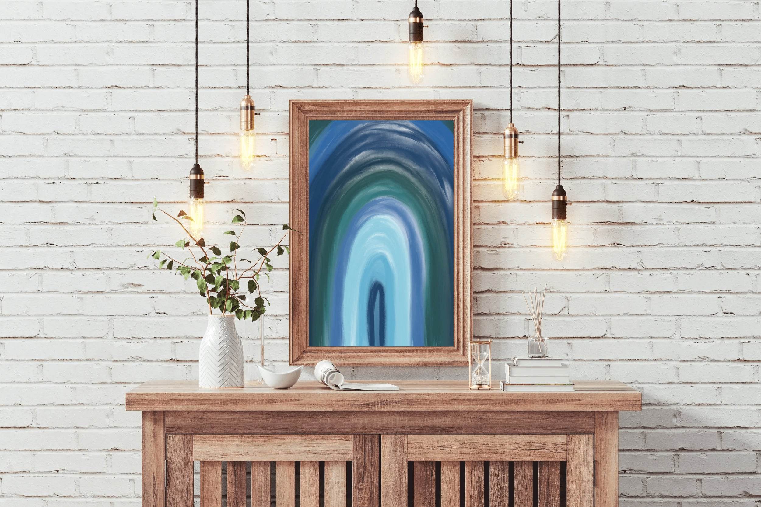 Arched Blue Vault Painting Wall Art - beink online art store