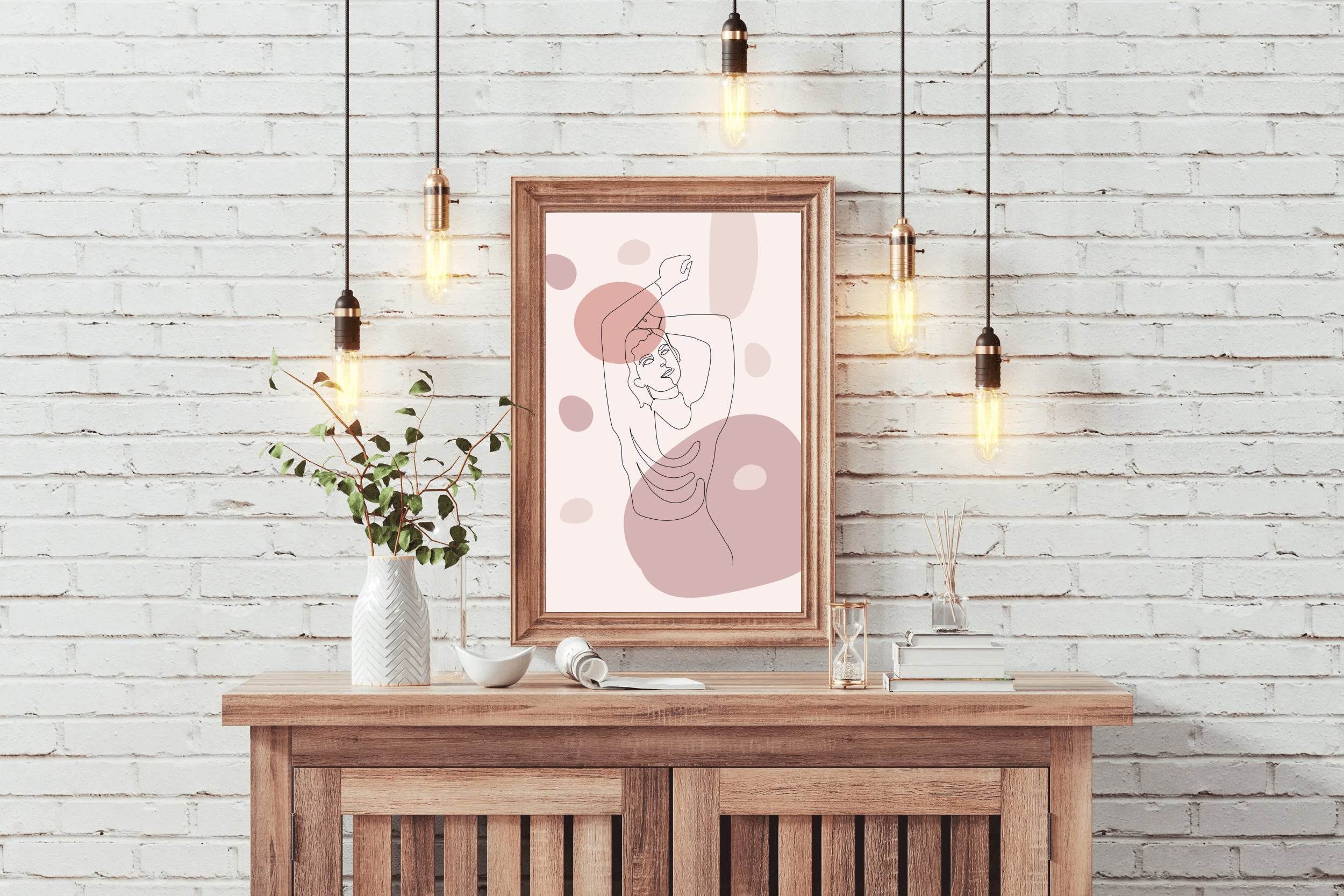 Bust Painting of Beautiful Woman Wall Art - beink online art store
