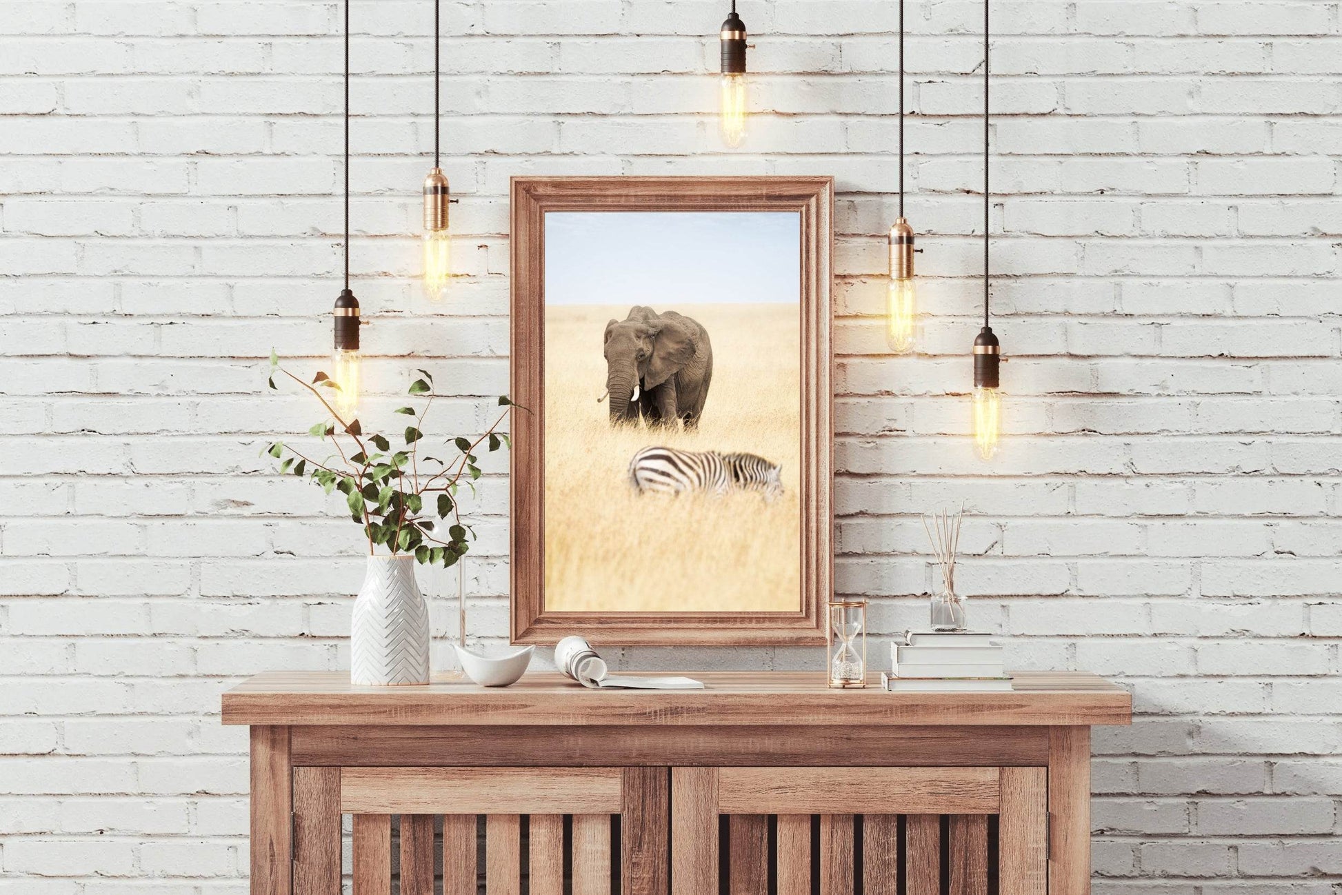 Elephant and Zebra Picture Wall Art - beink online art store
