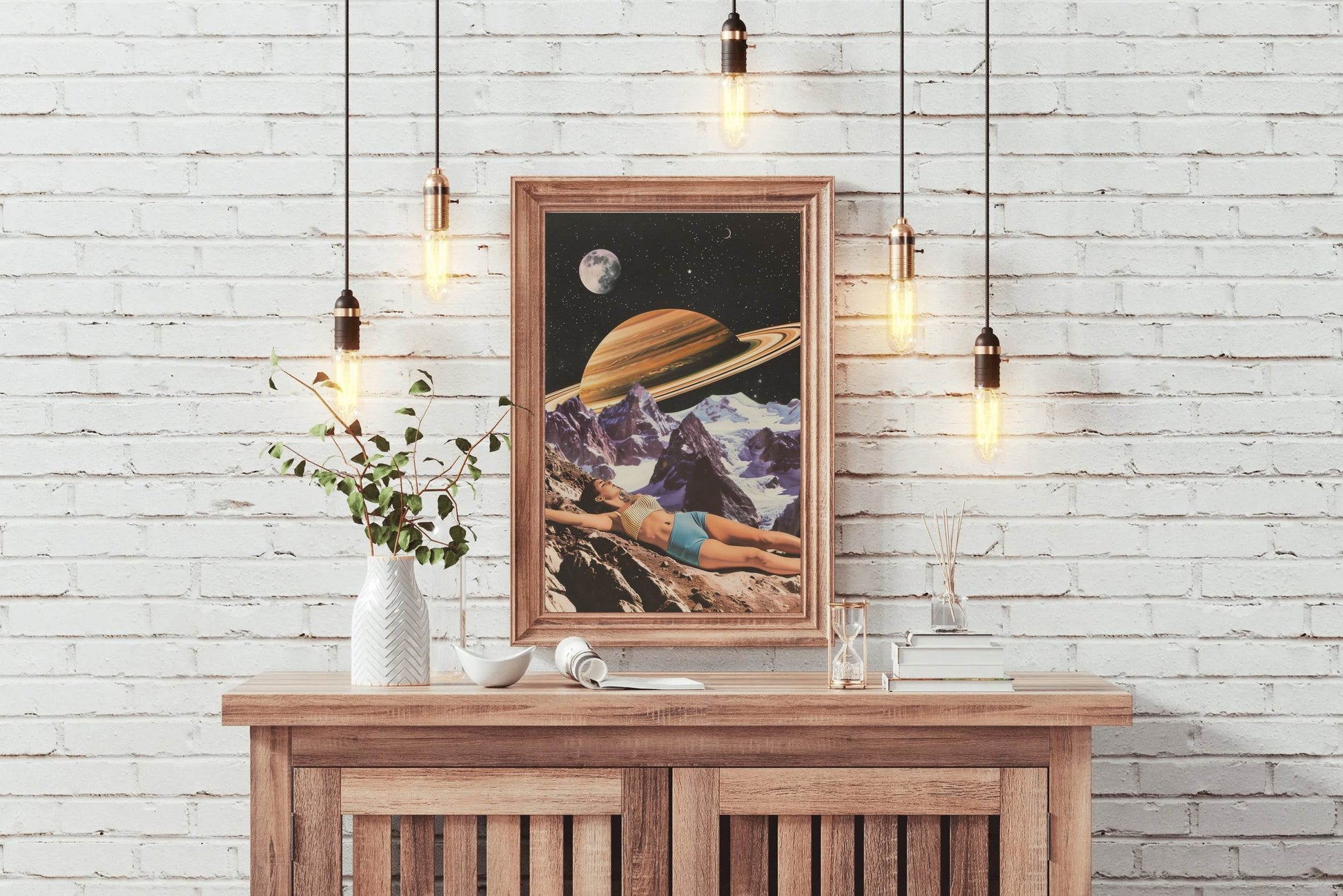 Woman Sleeping in Space Wall Art - beink online art store
