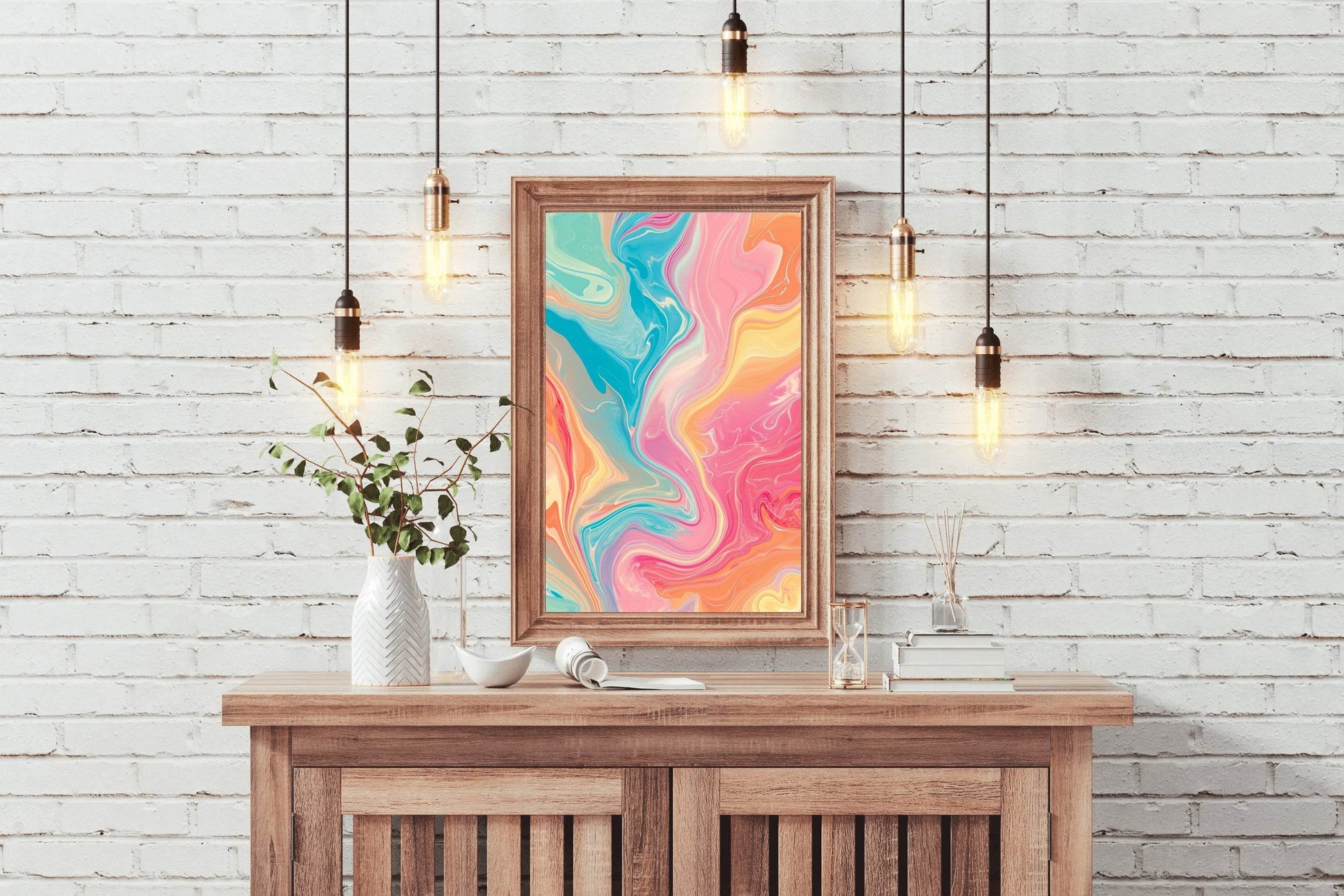 Colorful Liquid Abstract Bakground Digital Art - beink online art store