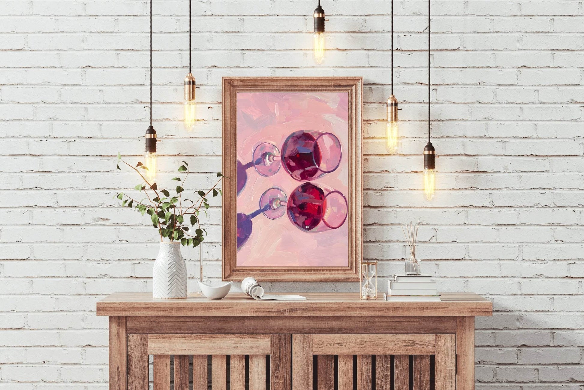 Glasses of Red Wine Wall Art - beink online art store