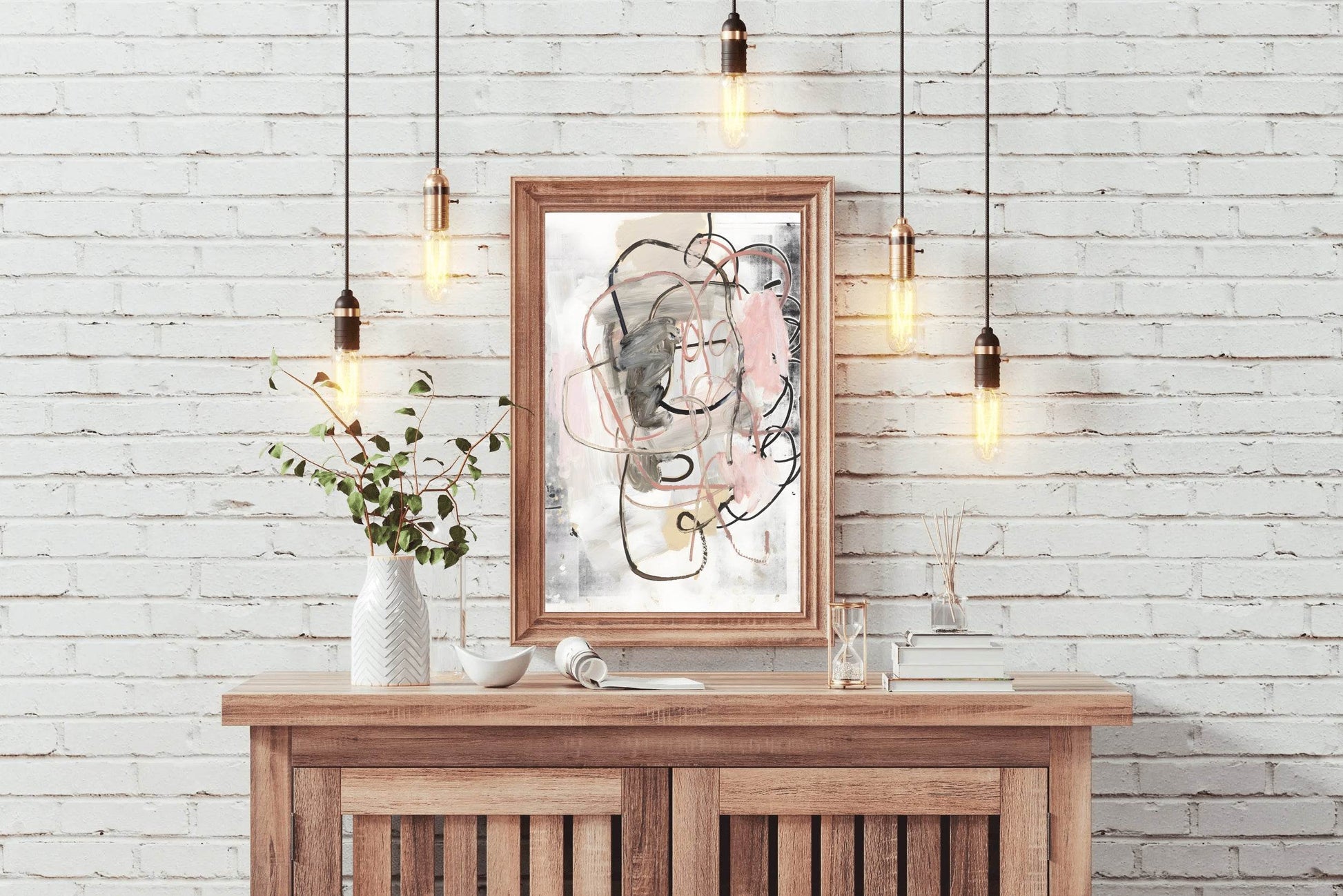 Intertwined Lines Textured Composition Wall Art - beink online art store
