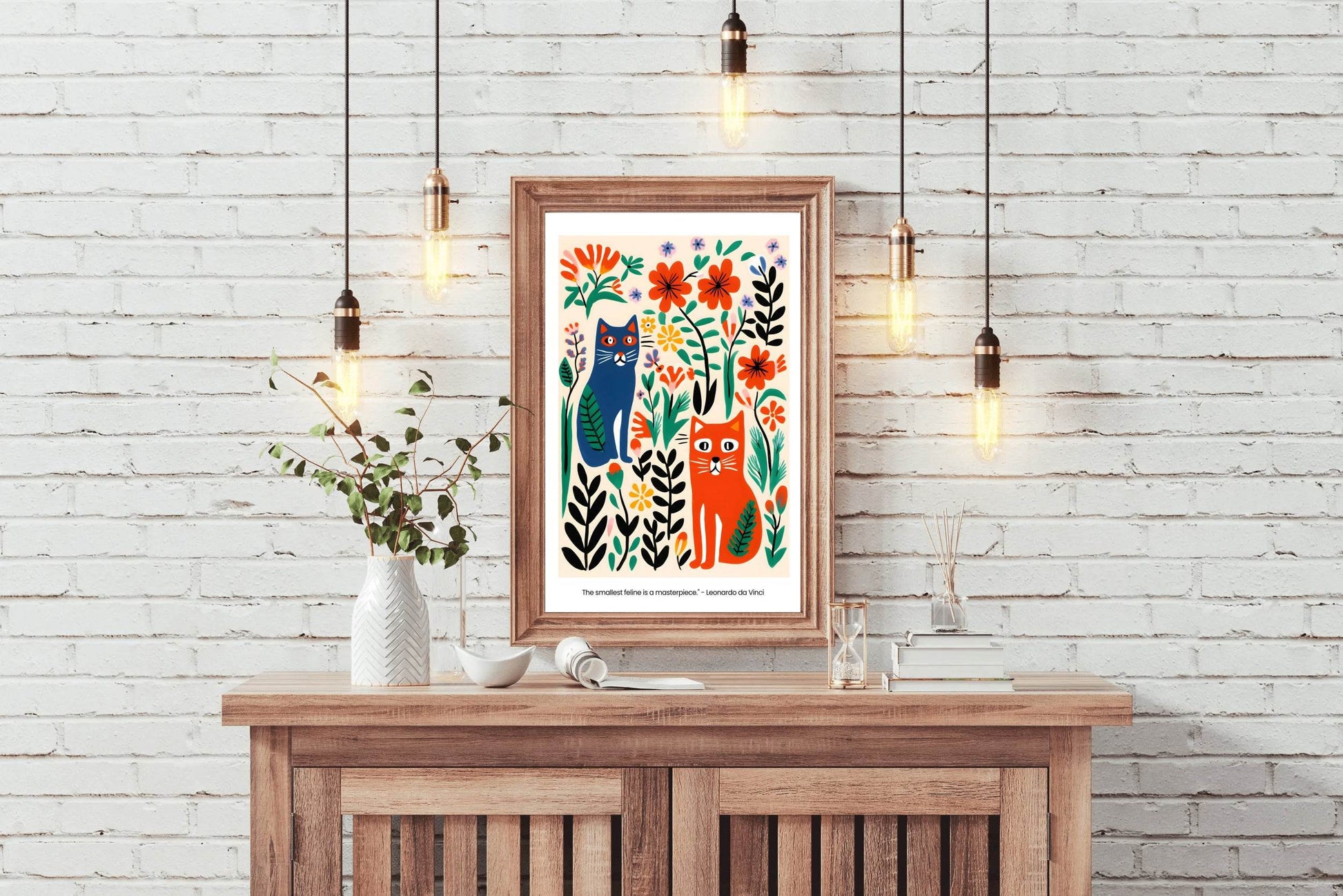 Cats in The Garden Painting - beink online art store