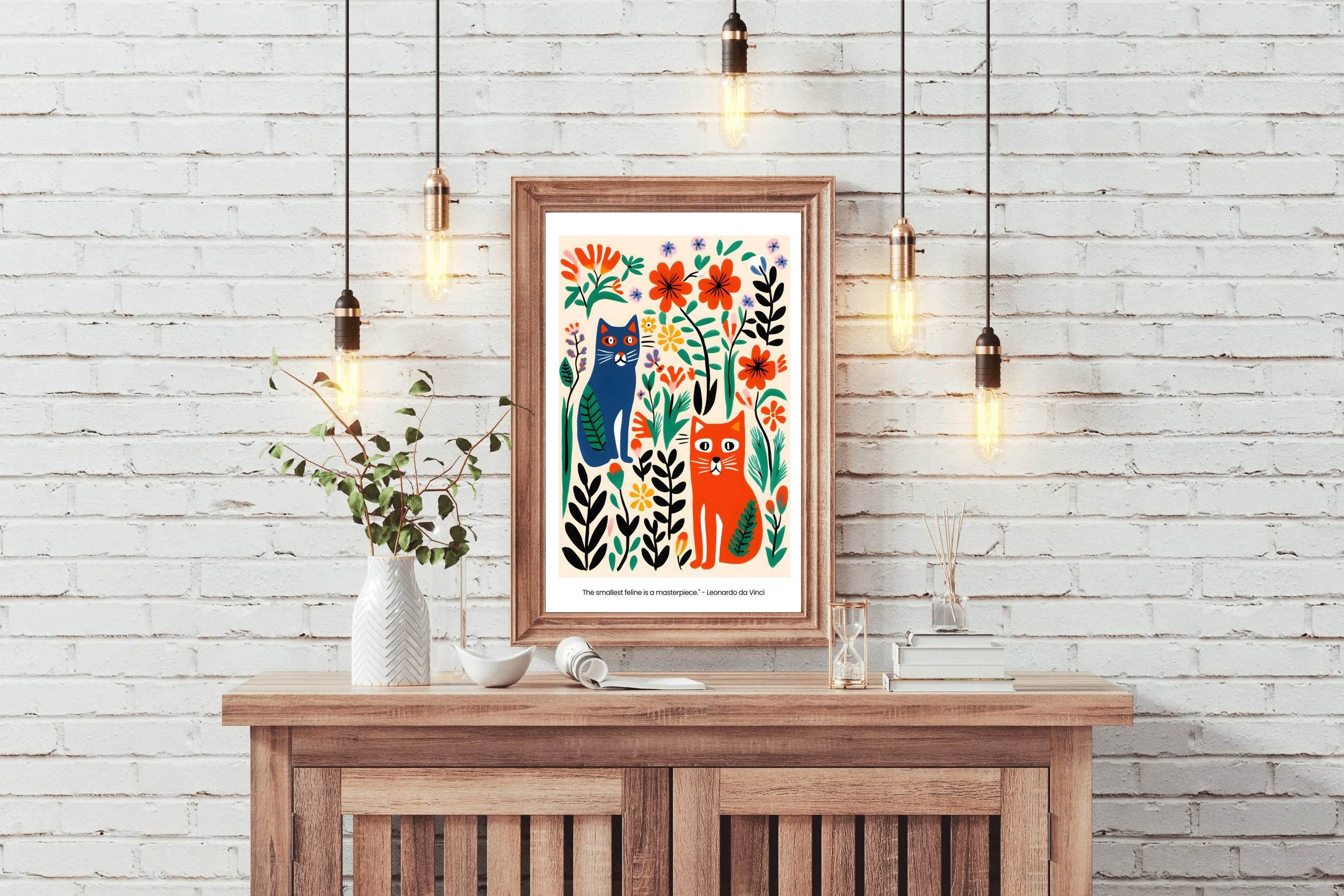 Cats in The Garden Painting - beink online art store