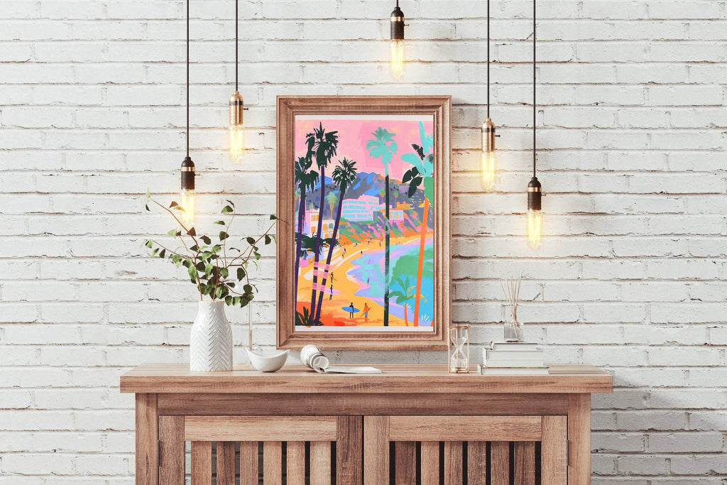 Painting Palm Tree On The Beach Wall Art - beink online art store