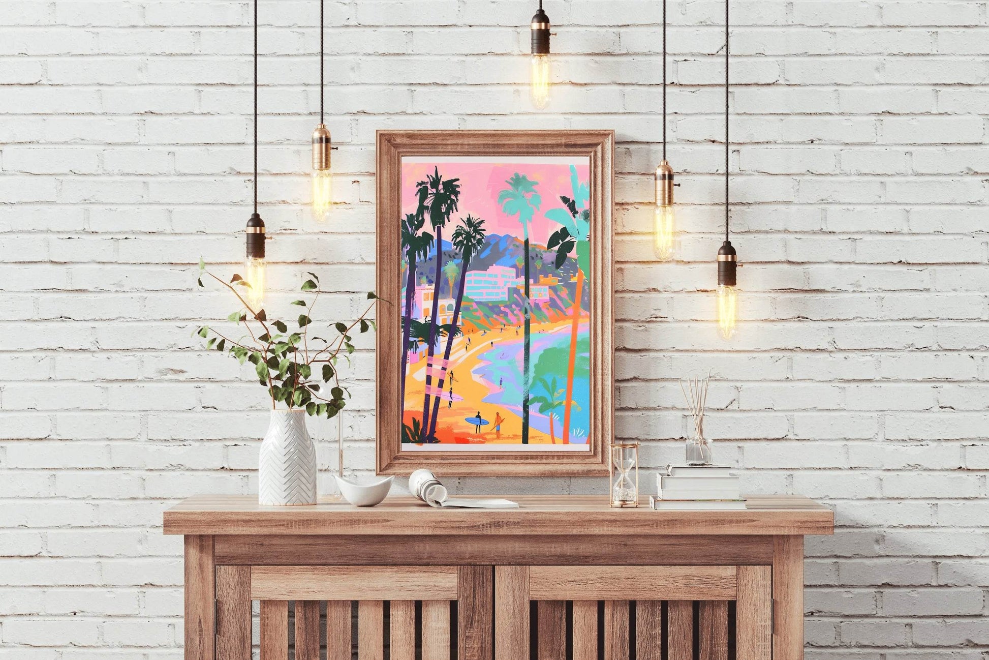 Painting Palm Tree On The Beach Wall Art - beink online art store