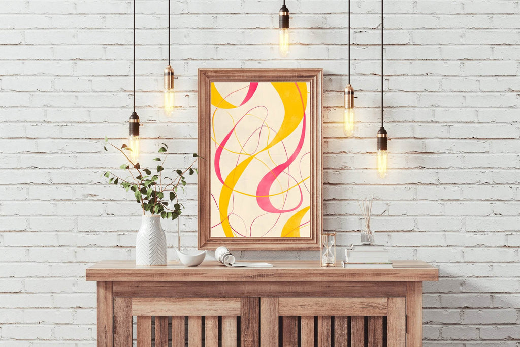 Pink and Red Abstract Digital Art - beink online art store