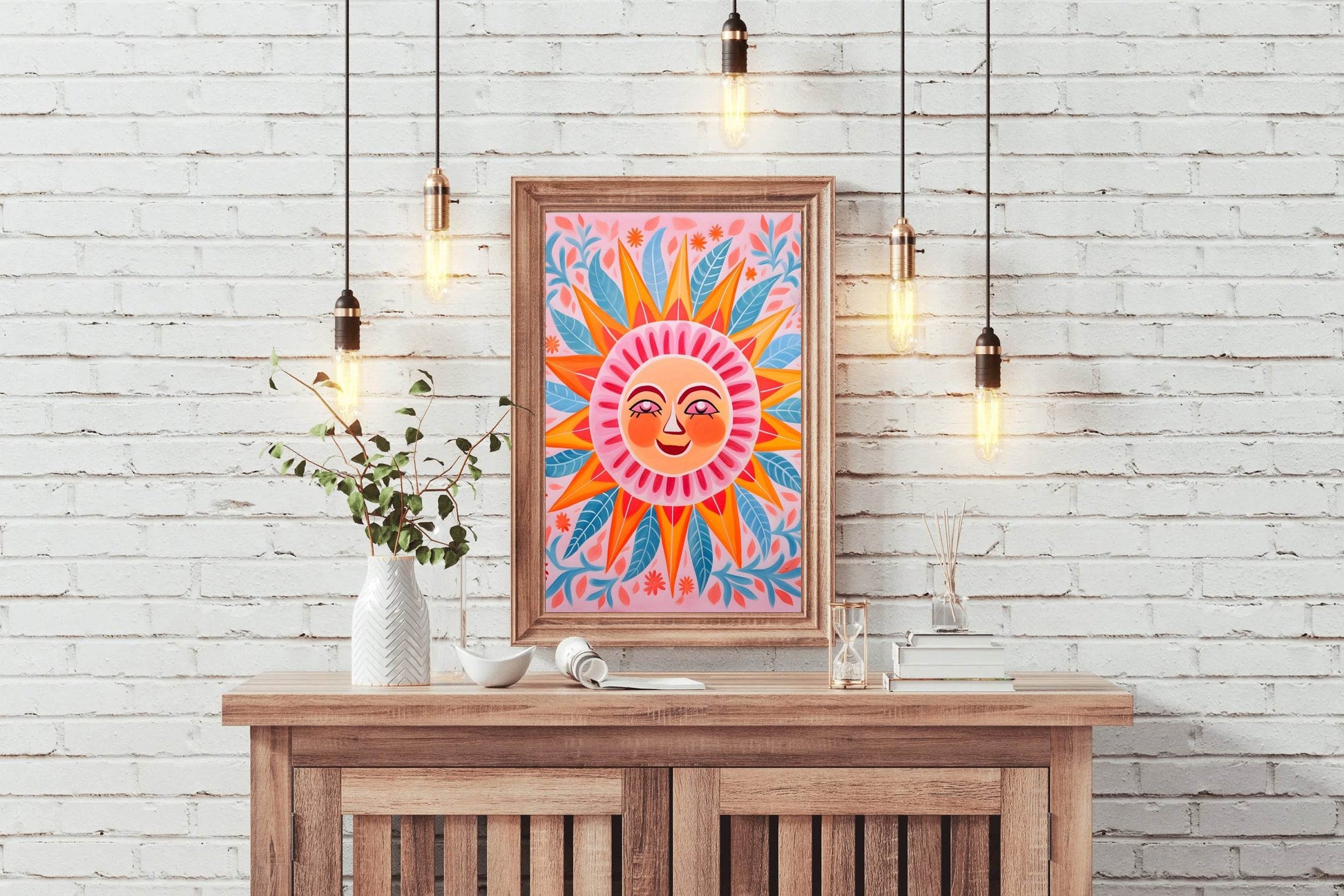 Mystical Smiling Sun Wall Art - beink online art store