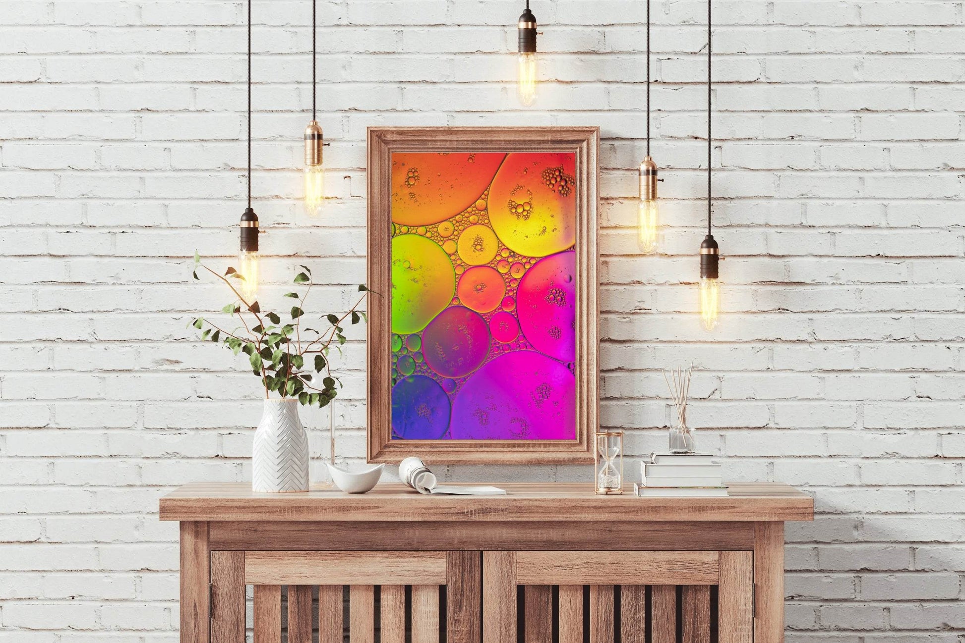 Bubbles Gradient Abstract Wall Art - beink online art store