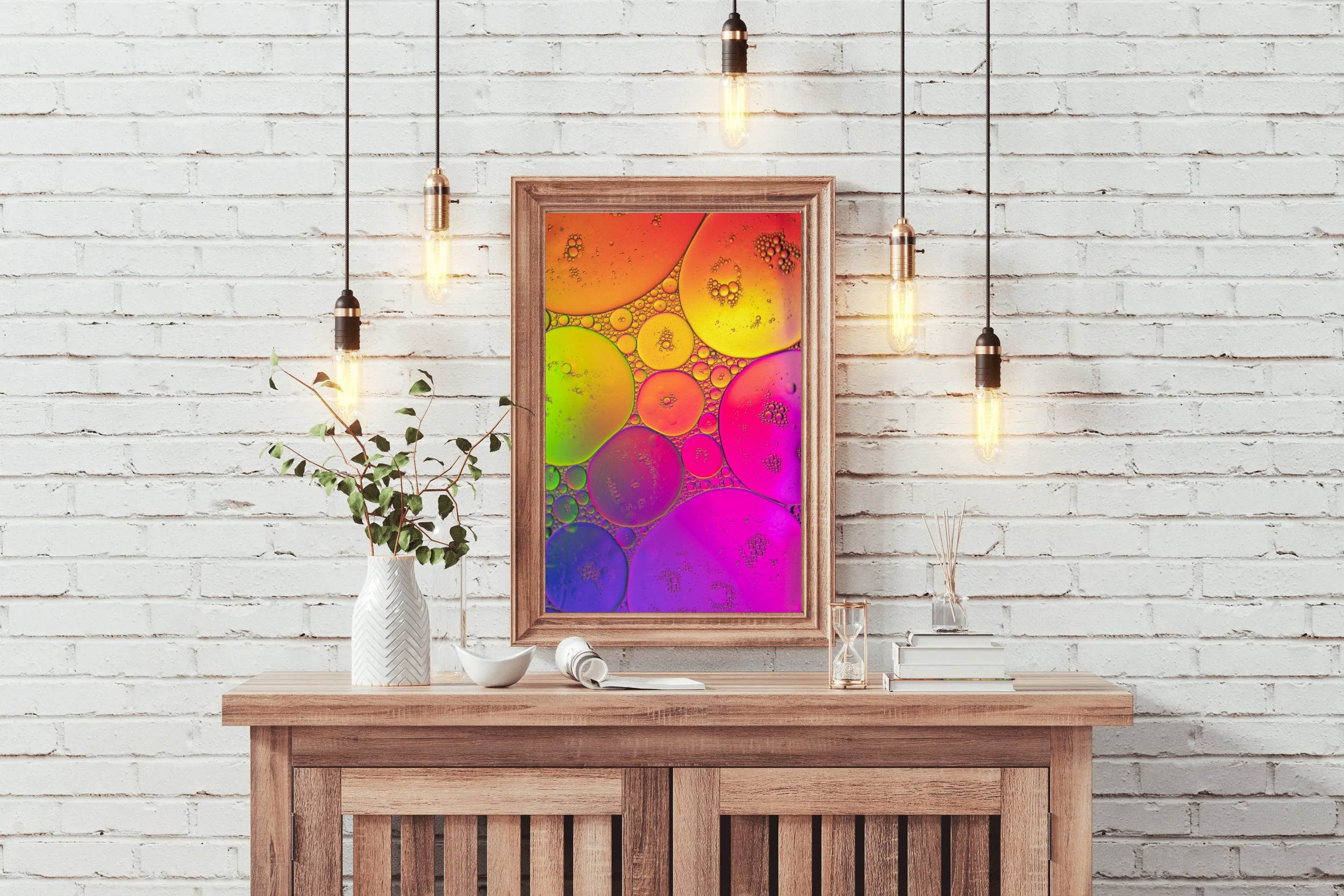 Bubbles Gradient Abstract Wall Art - beink online art store