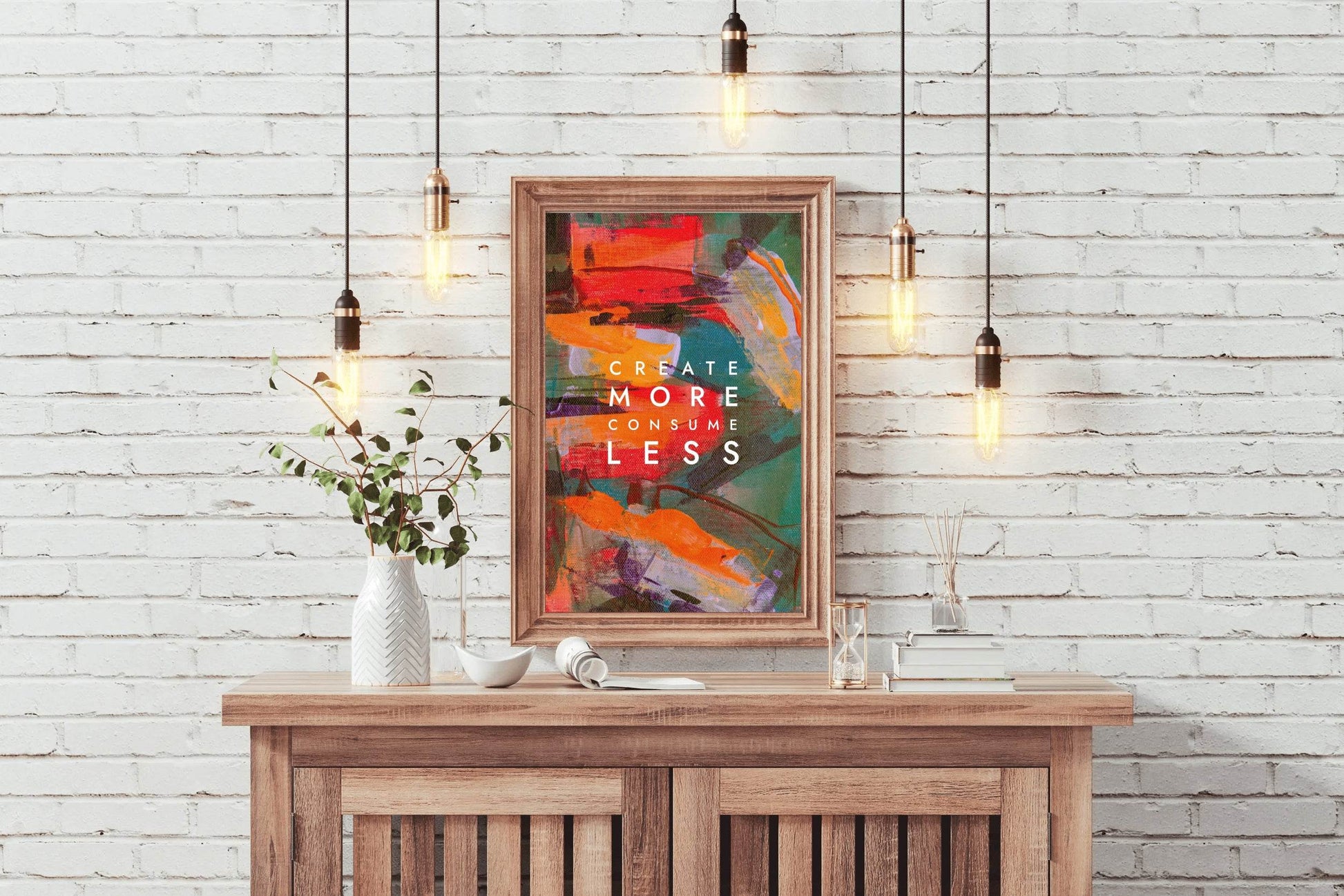 Create More and Consume Less wall Art - beink online art store