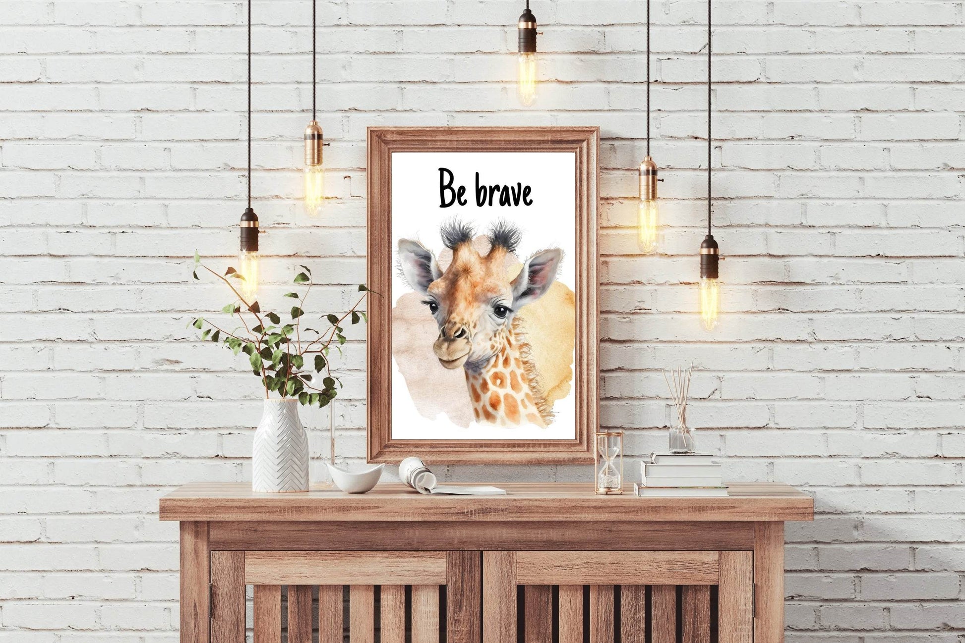 Beautiful Giraffe in Watercolor Style - beink online art store