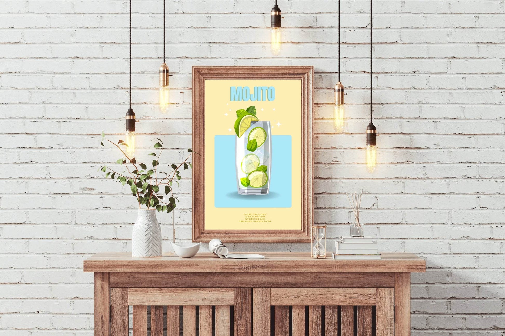 Mojito Cocktail Wll Art - beink online art store