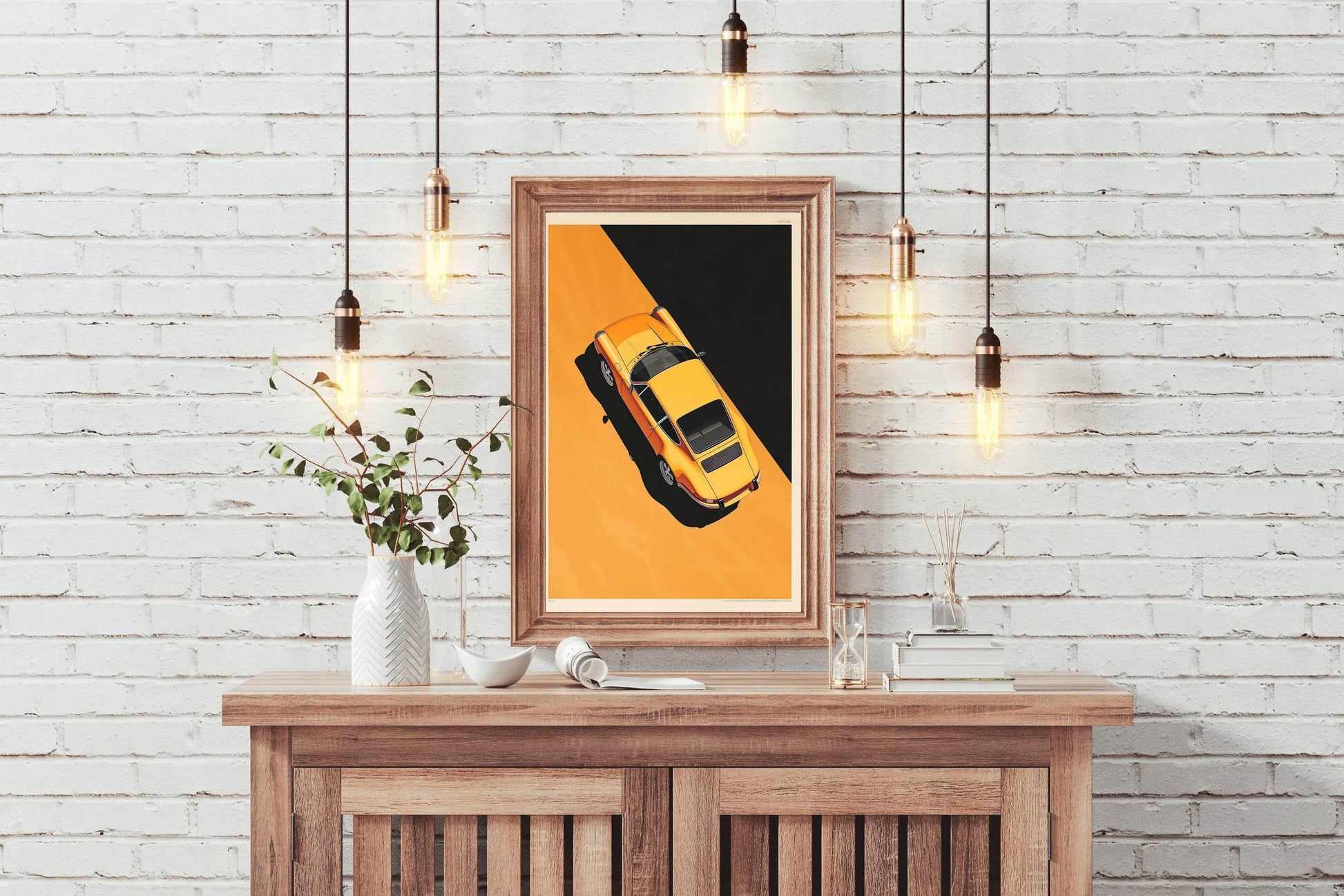 Porsche Cartoon Design Wall Art - beink online art store