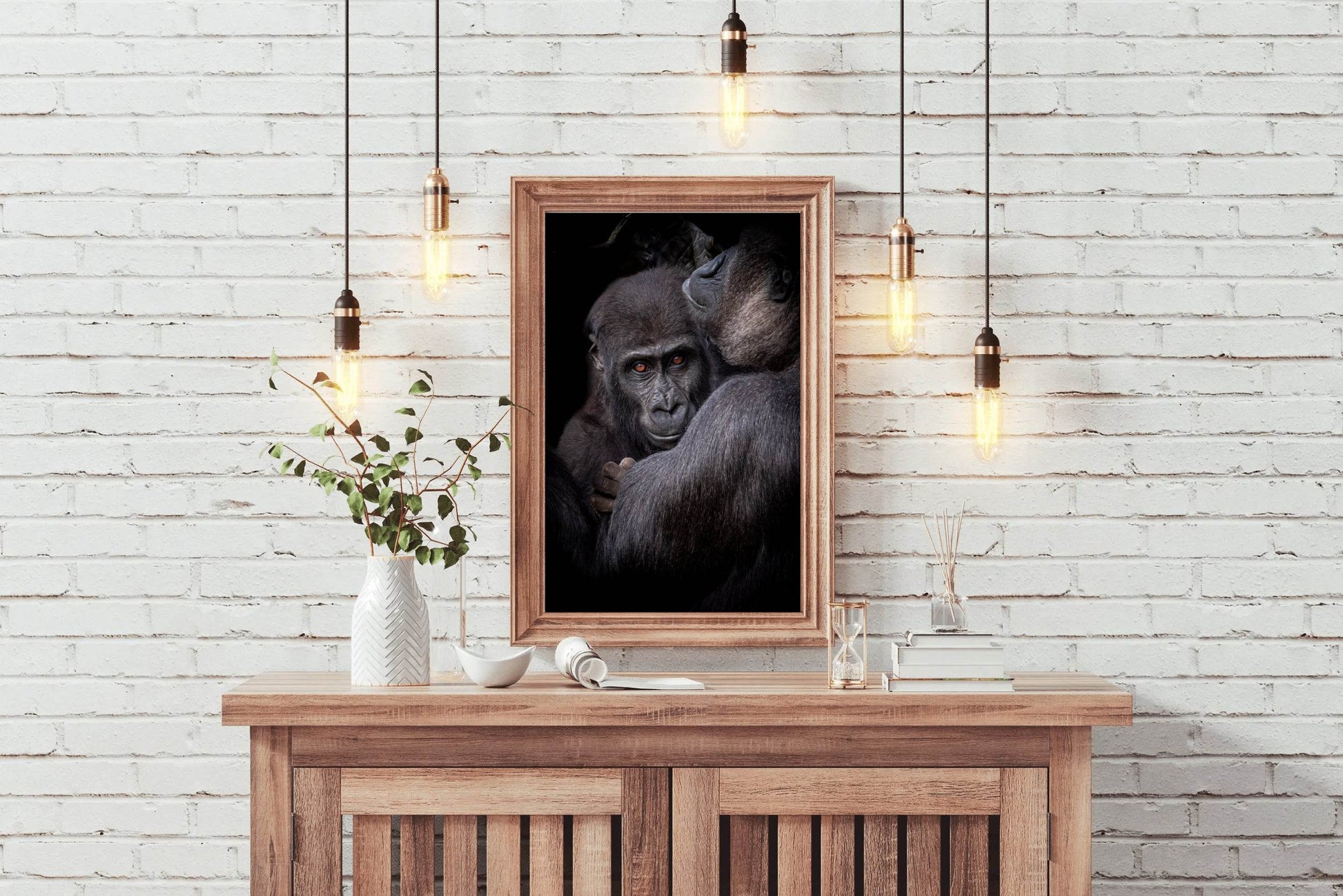 Picture of Baby Gorilla With Mother Wall Art - beink online art store