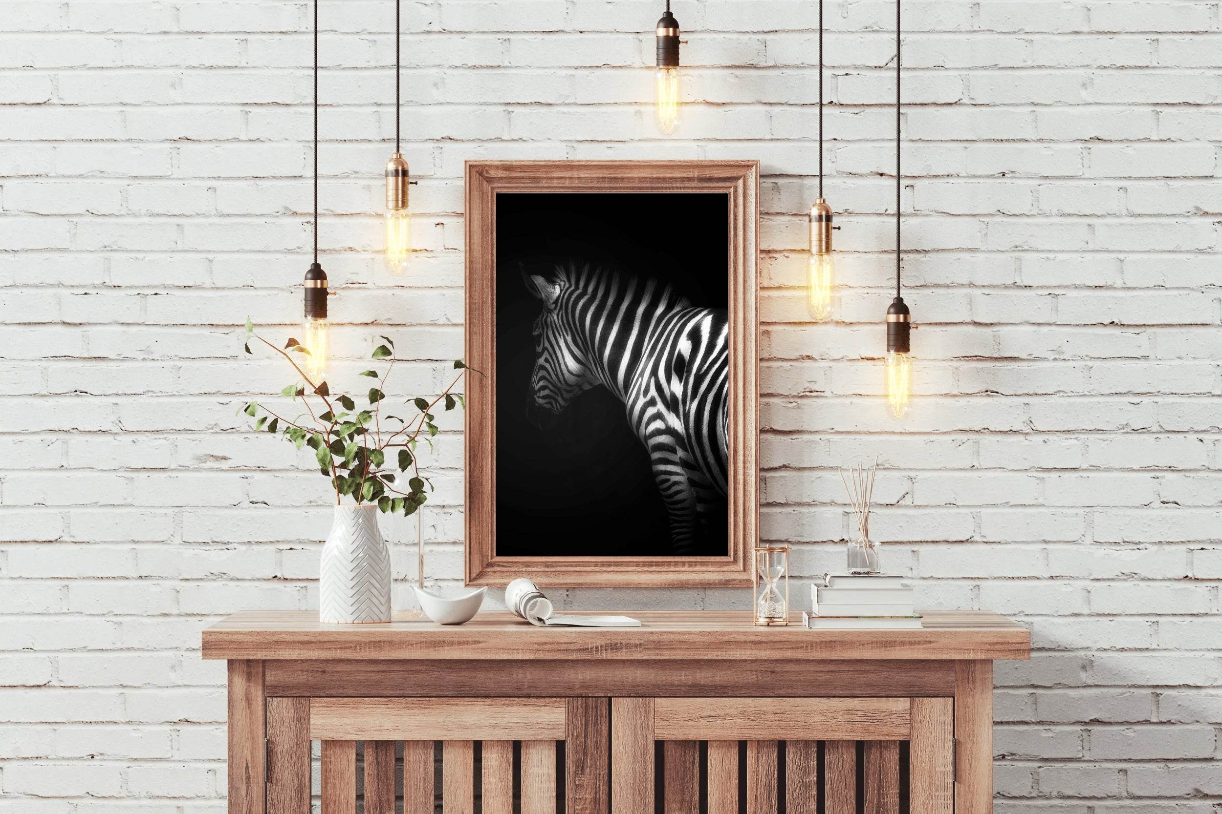Zebra Black & White Wall Art - beink online art store