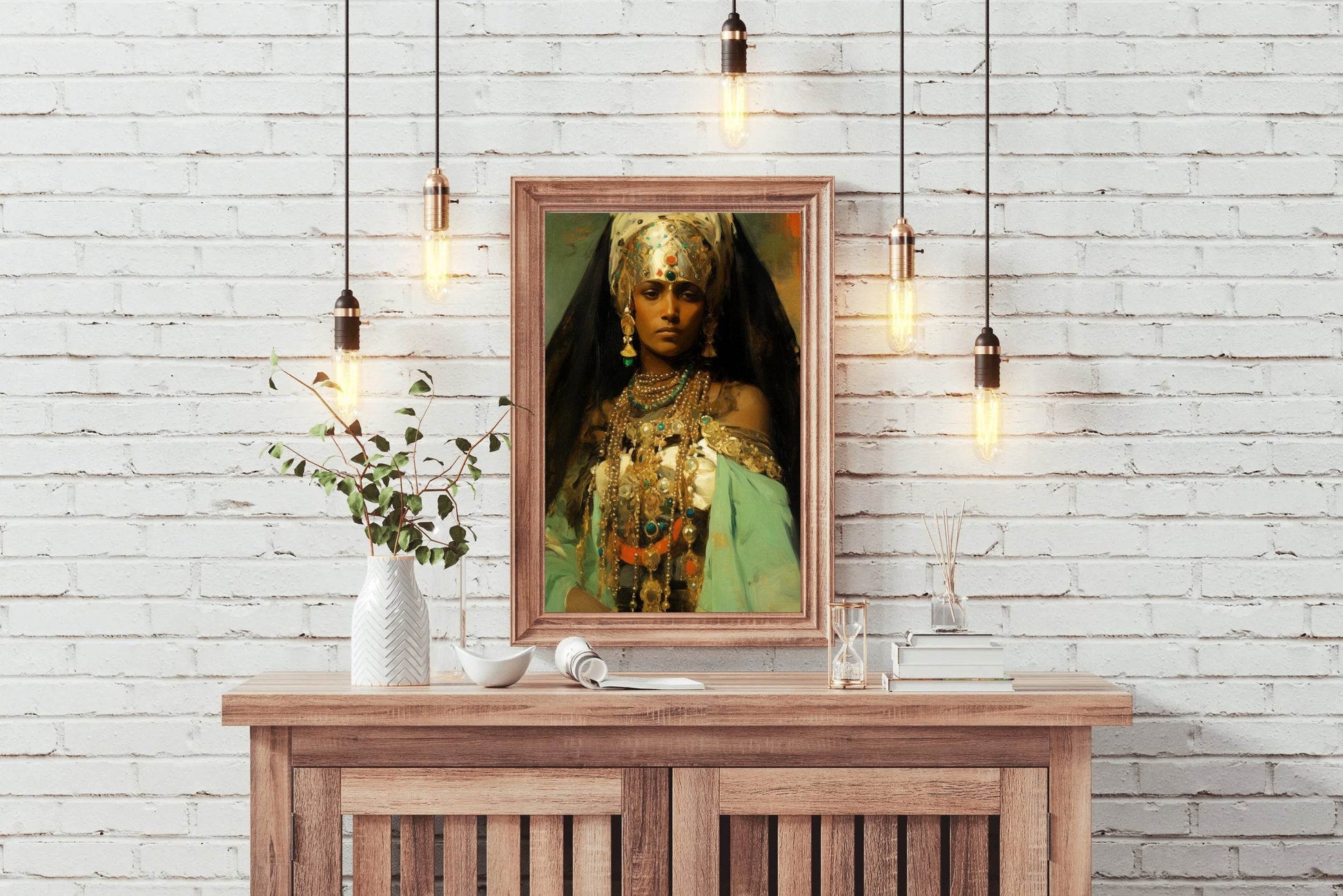 Painting The Face Of An Egyptian Woman Wall Art - beink online art store