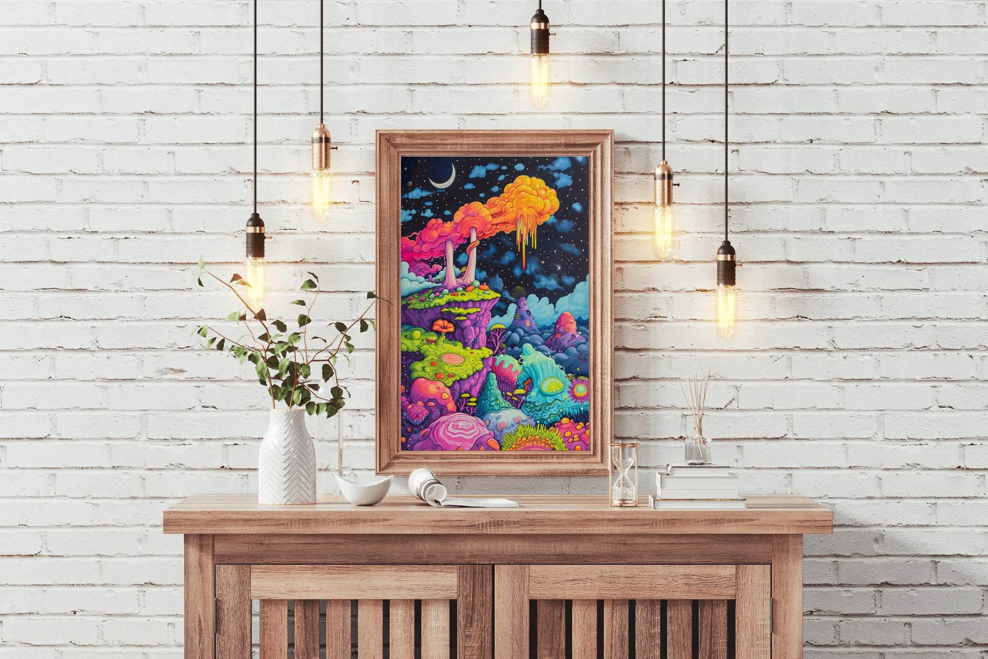 Colorful Psychedelic Themed Aesthetic Wall Art - beink online art store