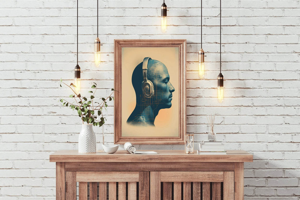 Thinking While Listening To Music Wall Art - beink online art store