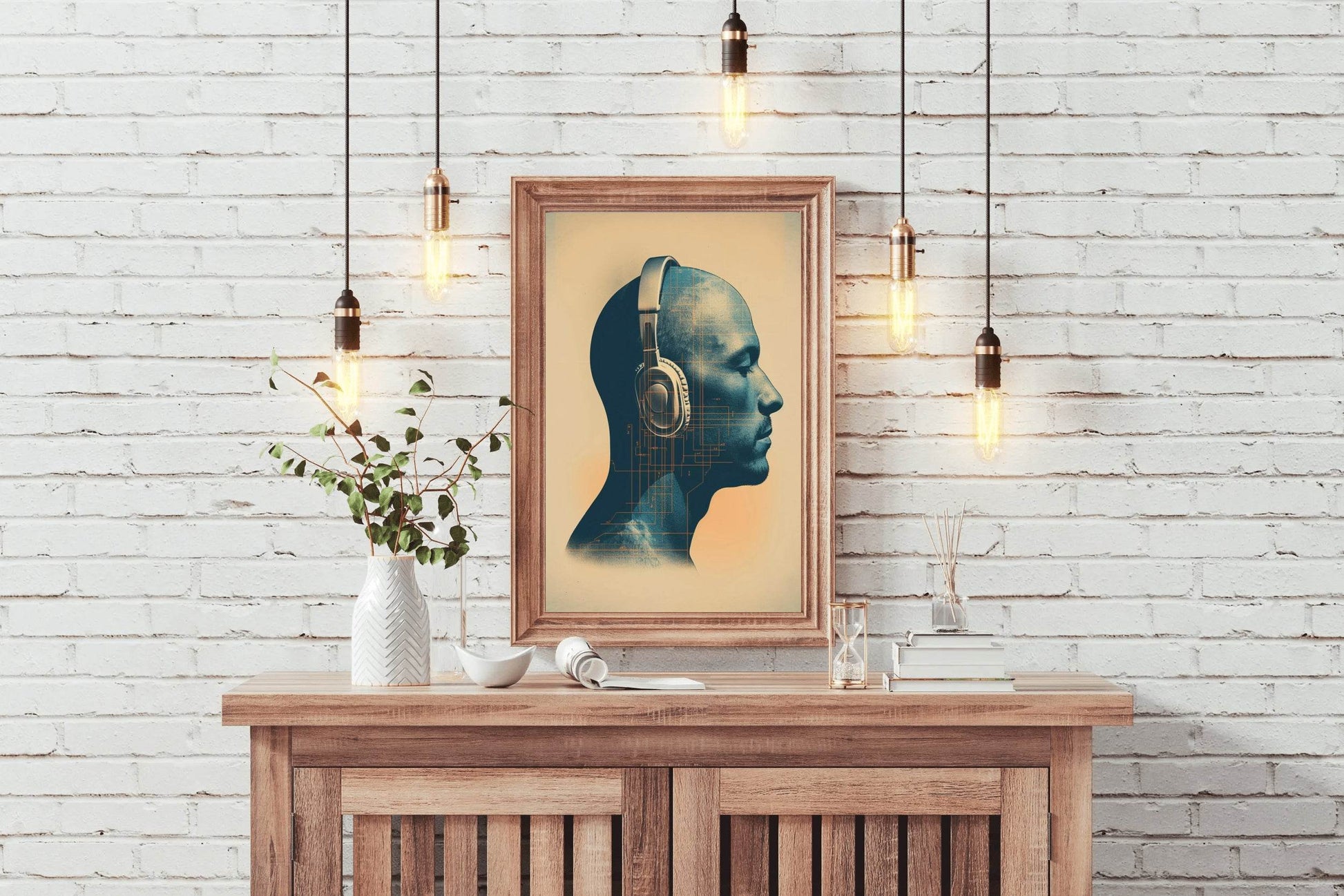Thinking While Listening To Music Wall Art - beink online art store