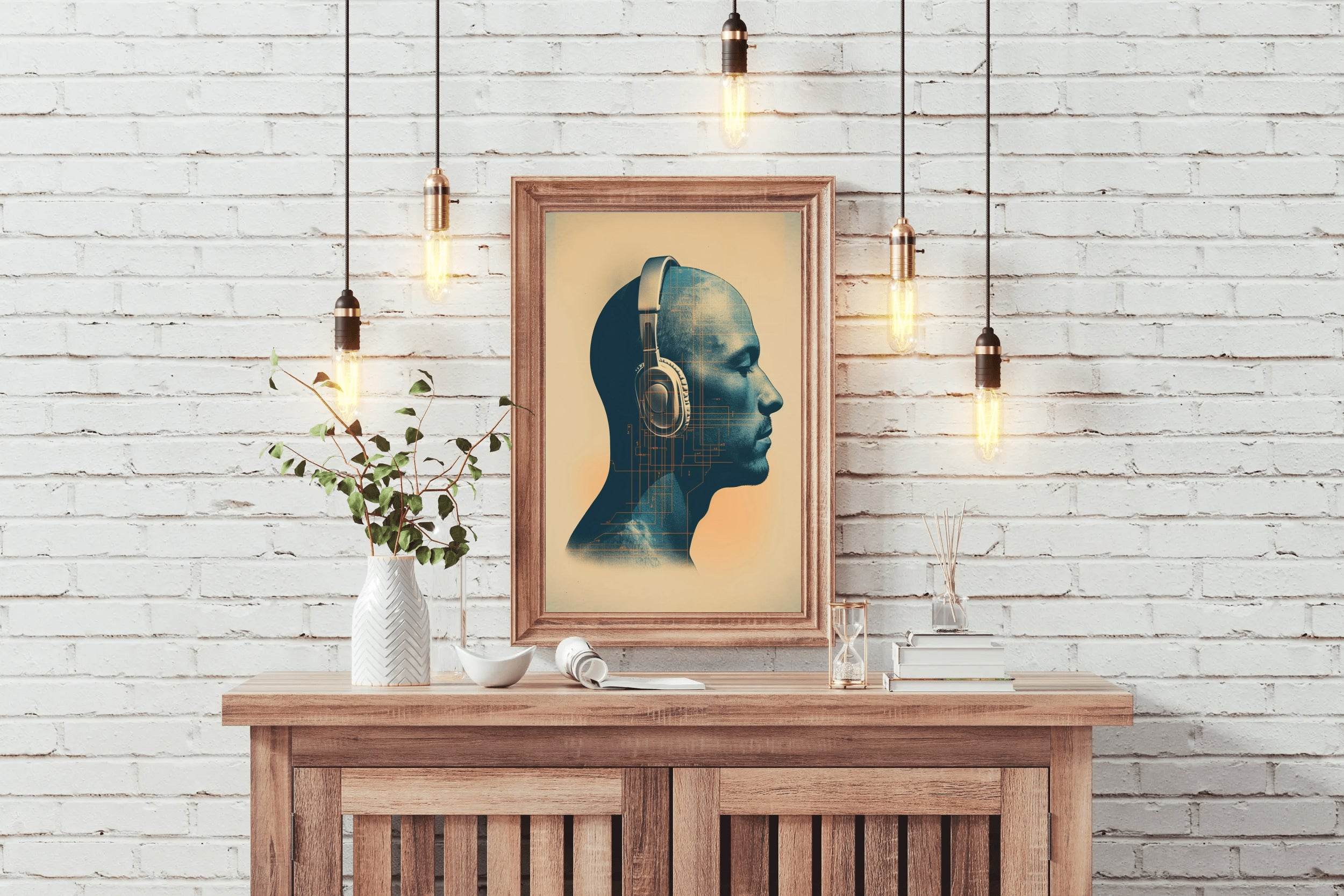 Thinking While Listening To Music Wall Art - beink online art store