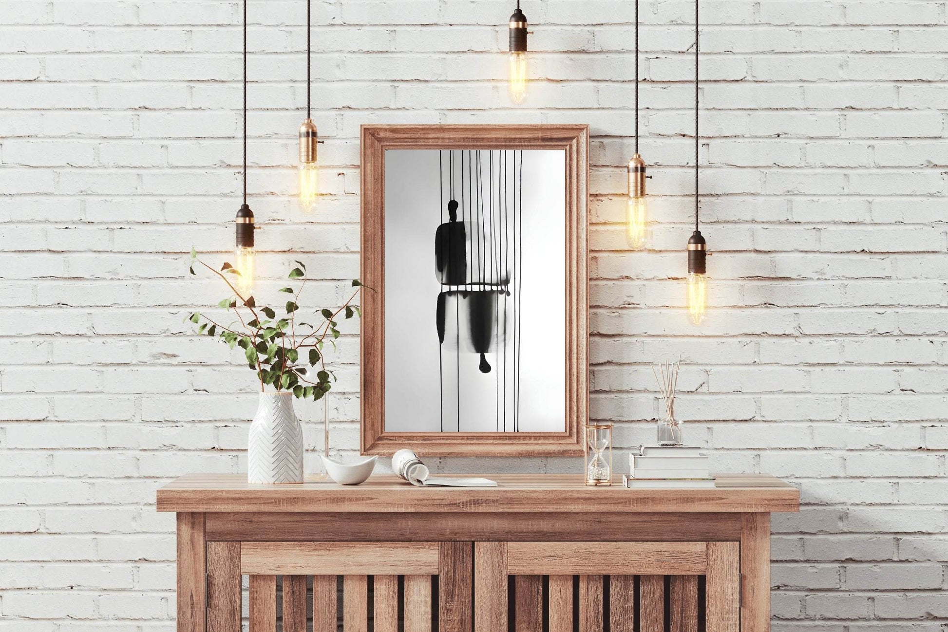 Black Ink Figure Modern Wall Art - beink online art store