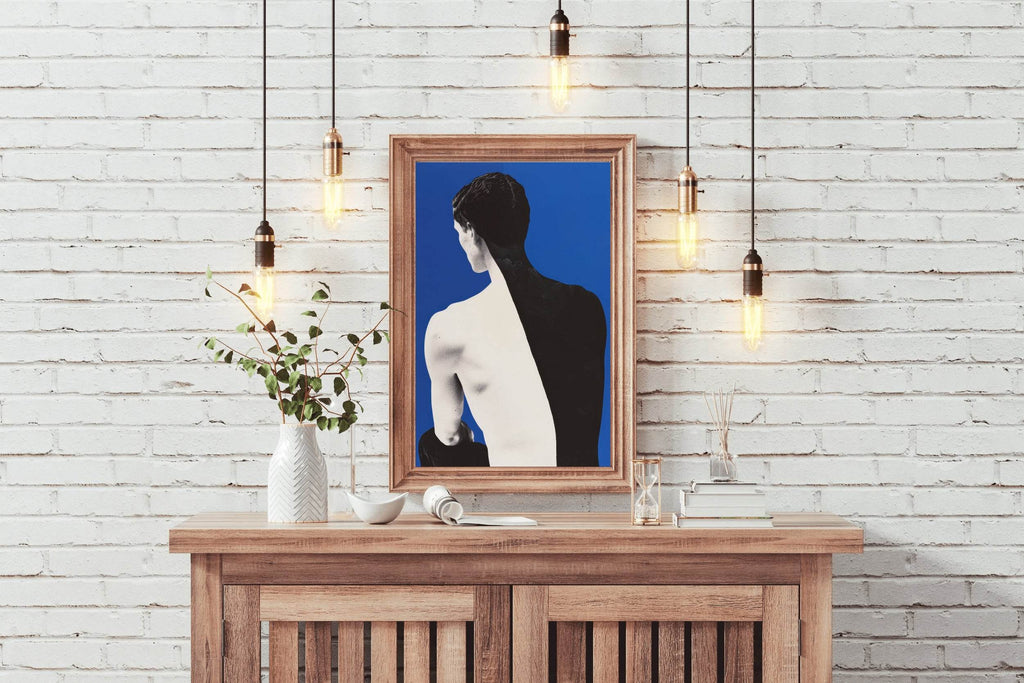 Black And White Painting Back Of Person Wall Art - beink online art store