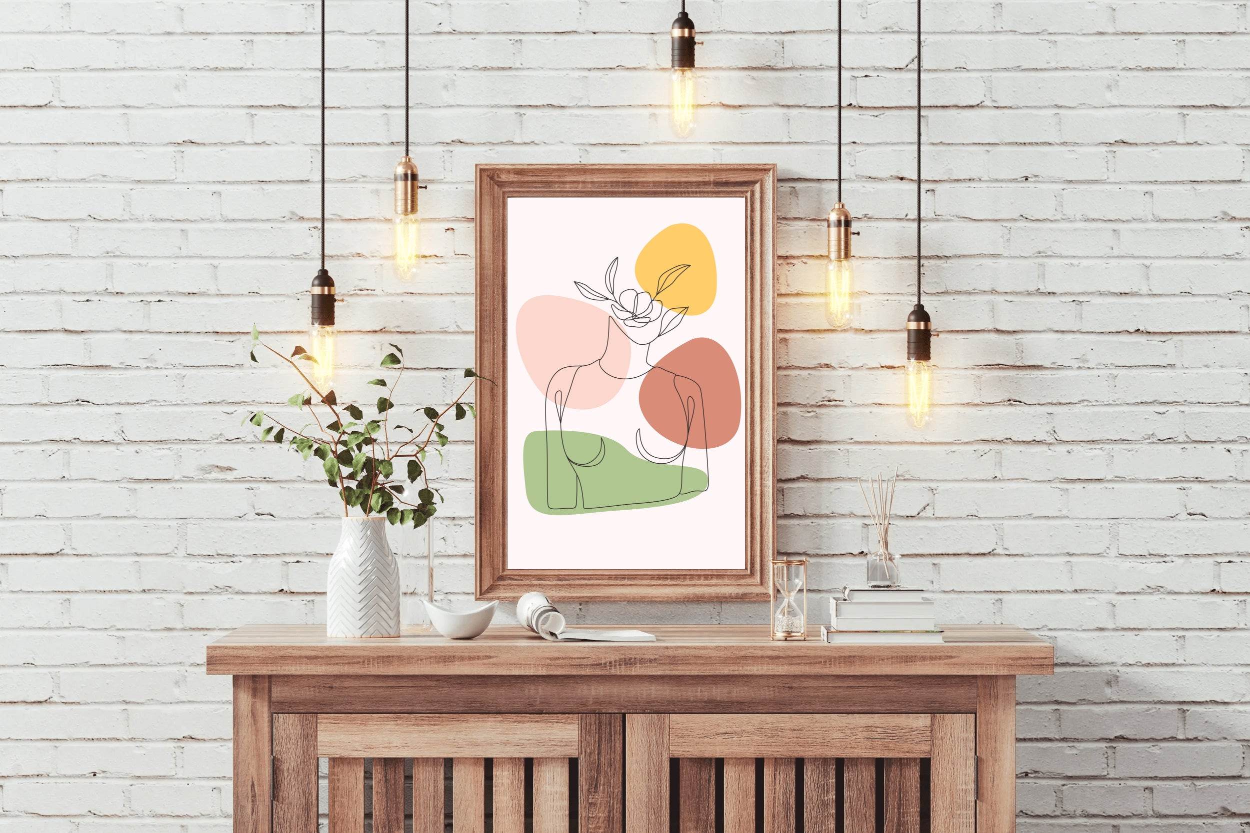 Minimal Female Torso Design Wall Art - beink online art store
