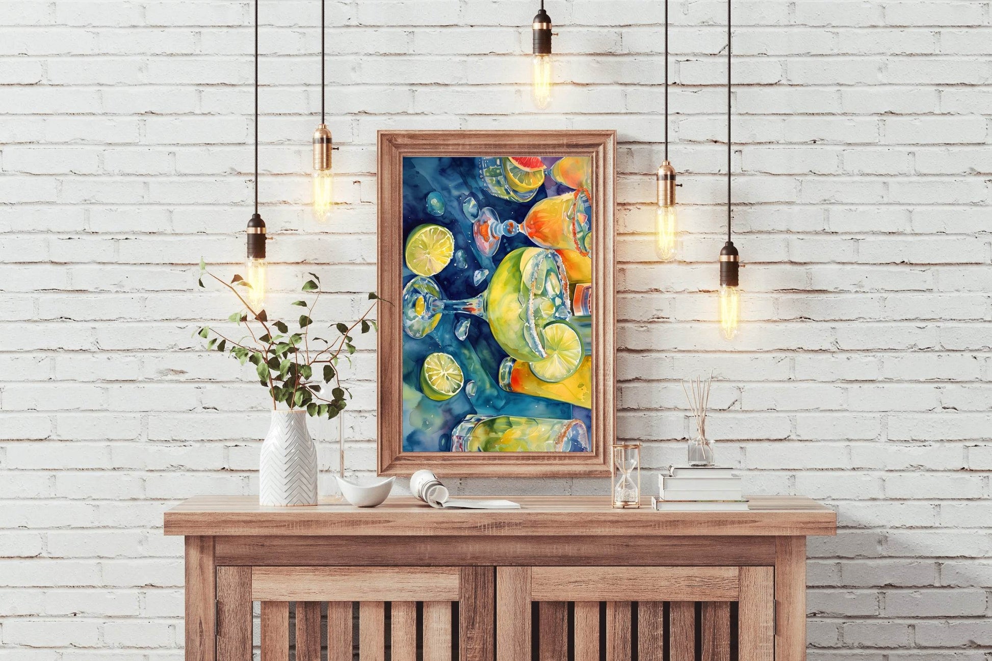 Watercolor Painting of Lemonade Drink - beink online art store