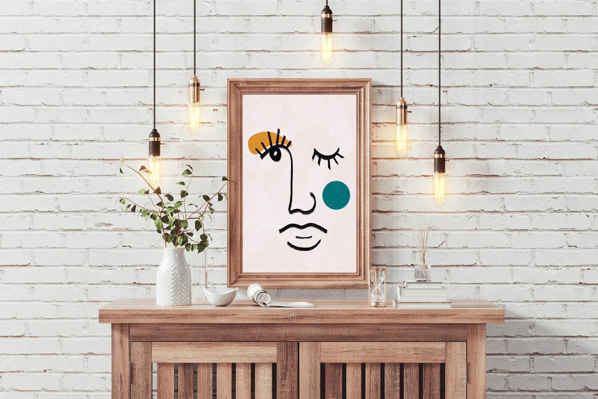 Cartoon Human Face Wall Art - beink online art store