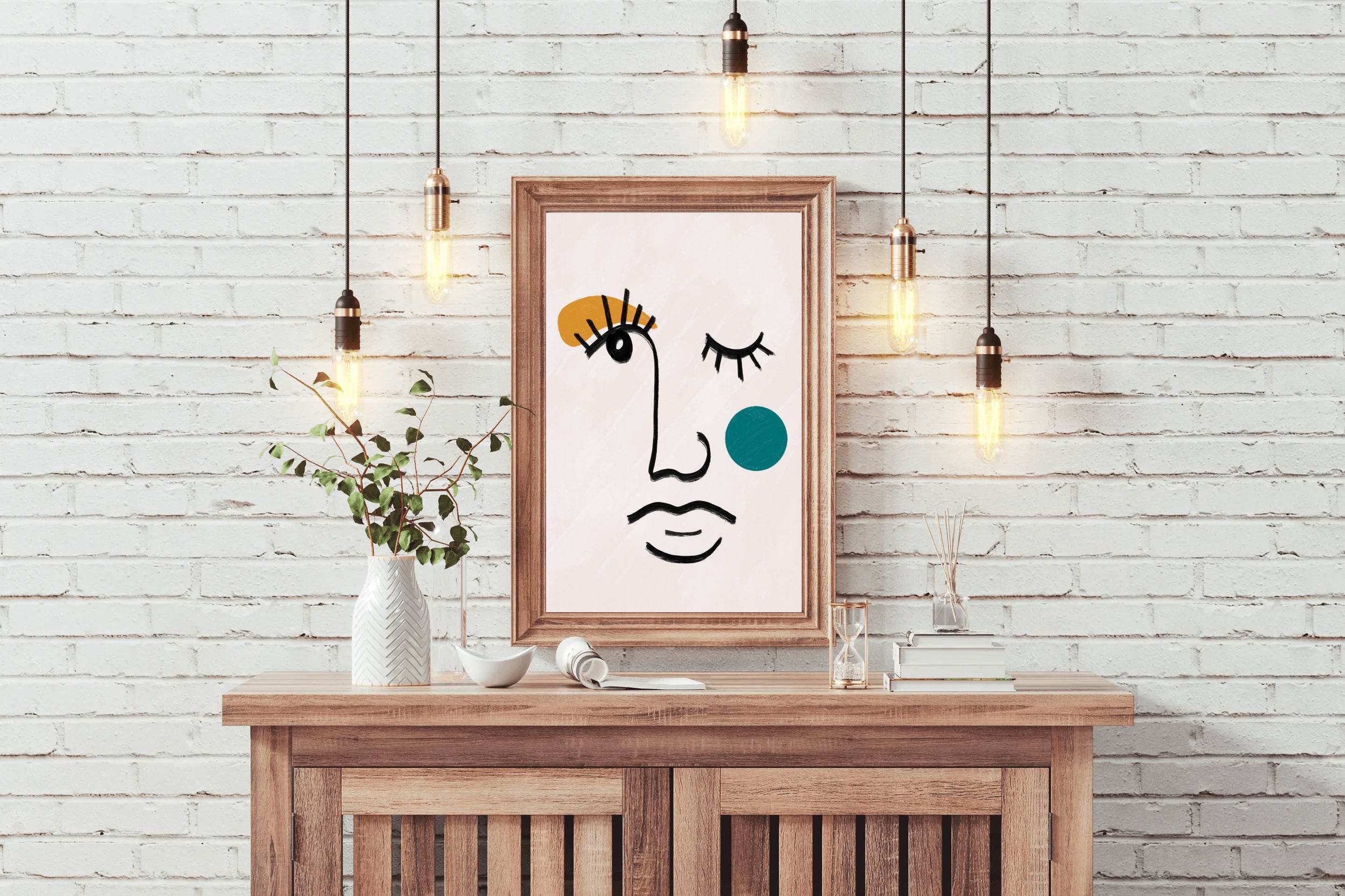 Cartoon Human Face Wall Art - beink online art store