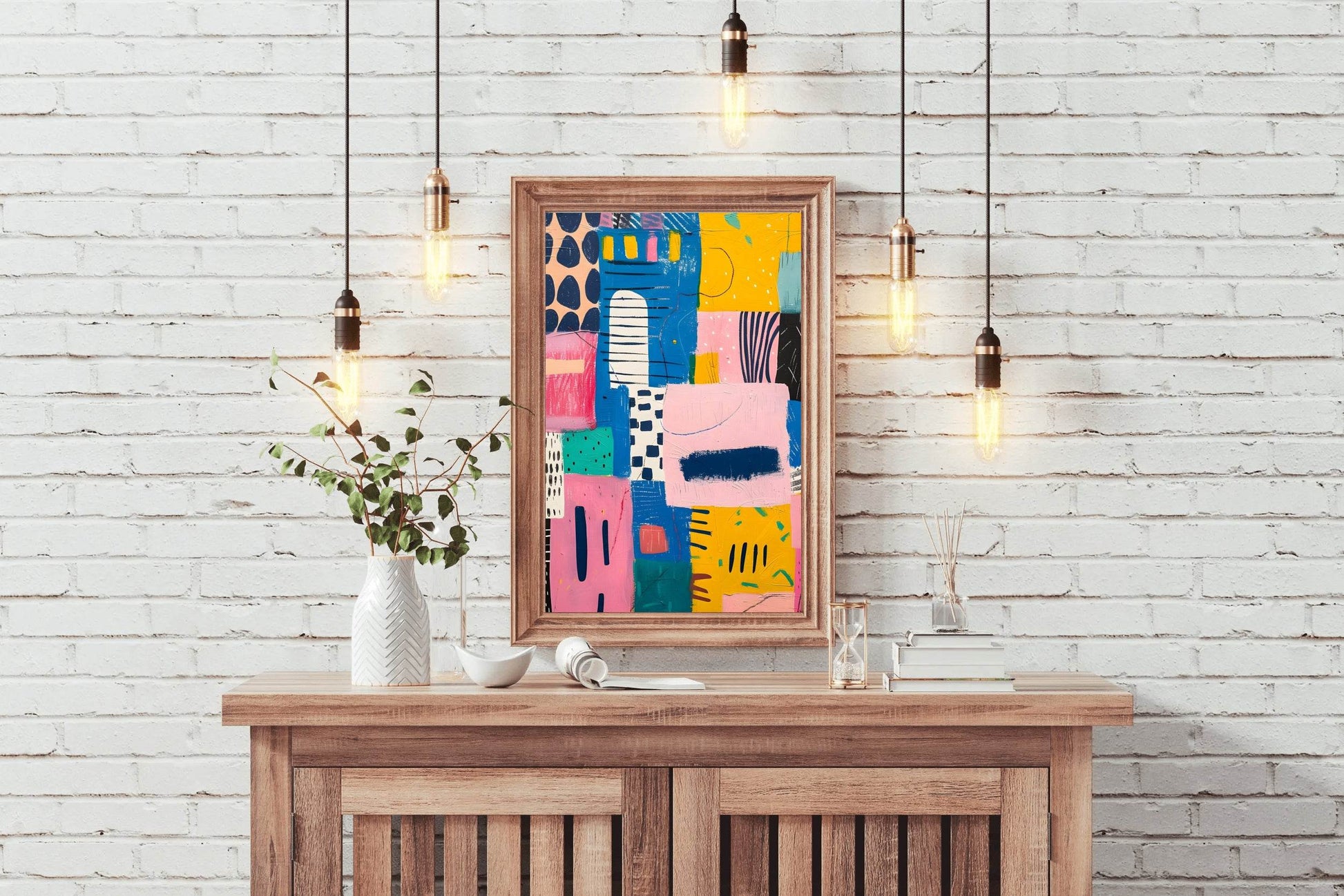 Colorful Abstract Paint Patches Digital Art - beink online art store