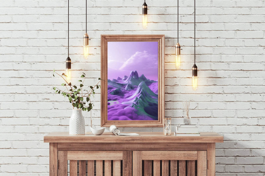Purple Mountain Wall Art - beink online art store