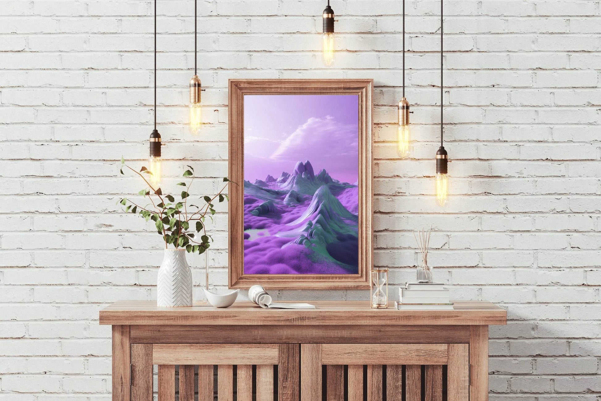 Purple Mountain Wall Art - beink online art store