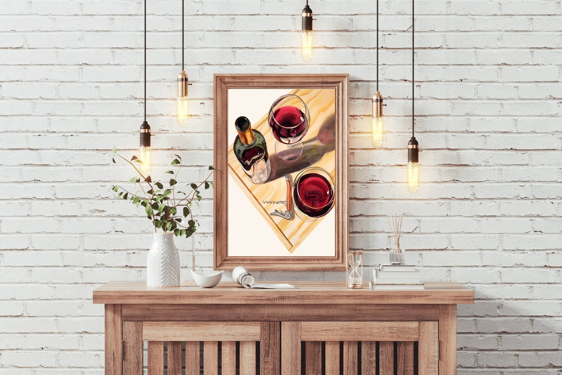 Glass of Champagne and Wine Wall Art - beink online art store