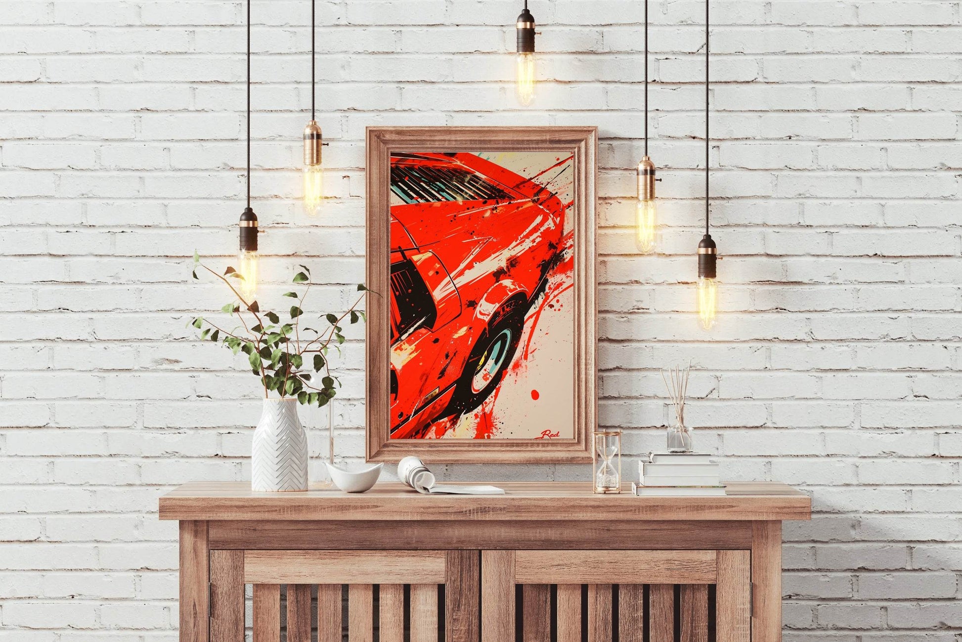 Rear View Ferrari458 Wall Art - beink online art store