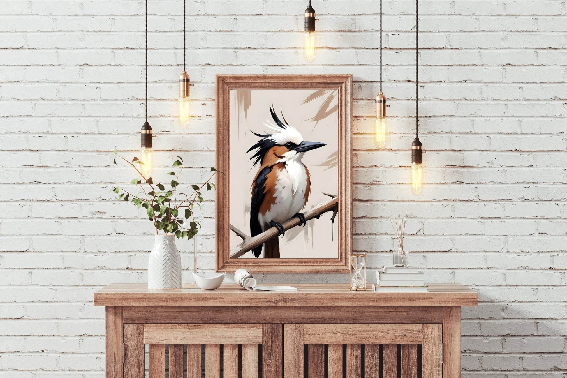 Watercolor Kingfisher Bird Wall Art - beink online art store