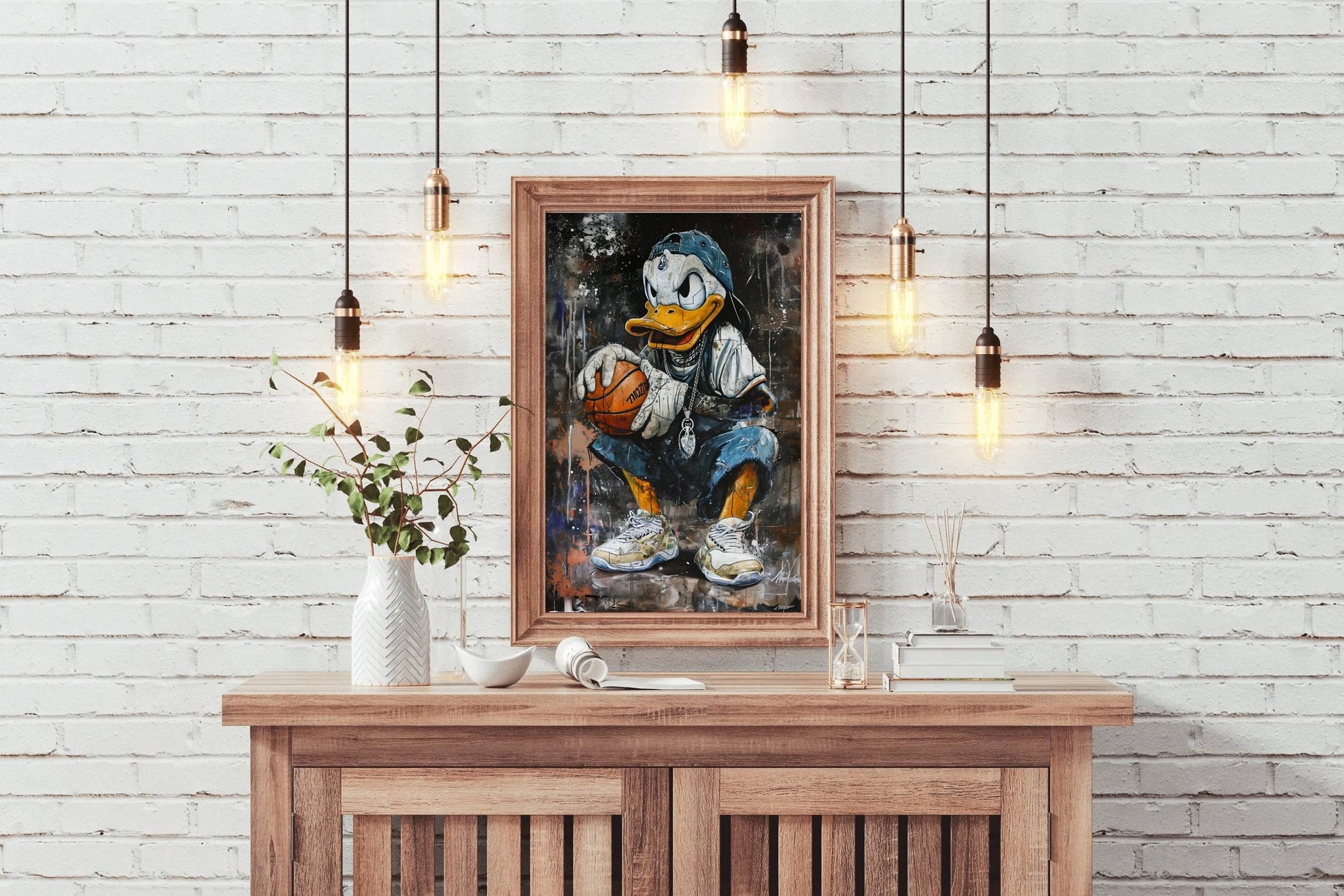 Basketball Streetwise Donald Duck Wall Art - beink online art store