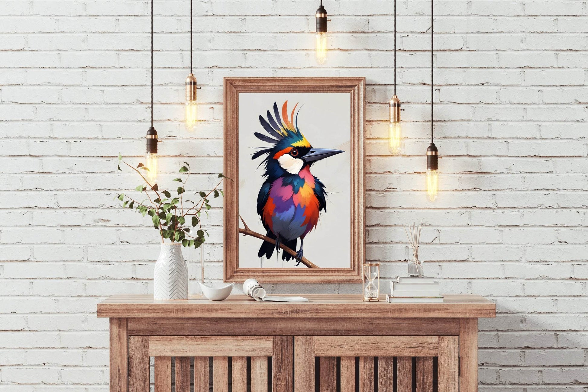 Watercolor Kingfisher Bird Wall Art - beink online art store