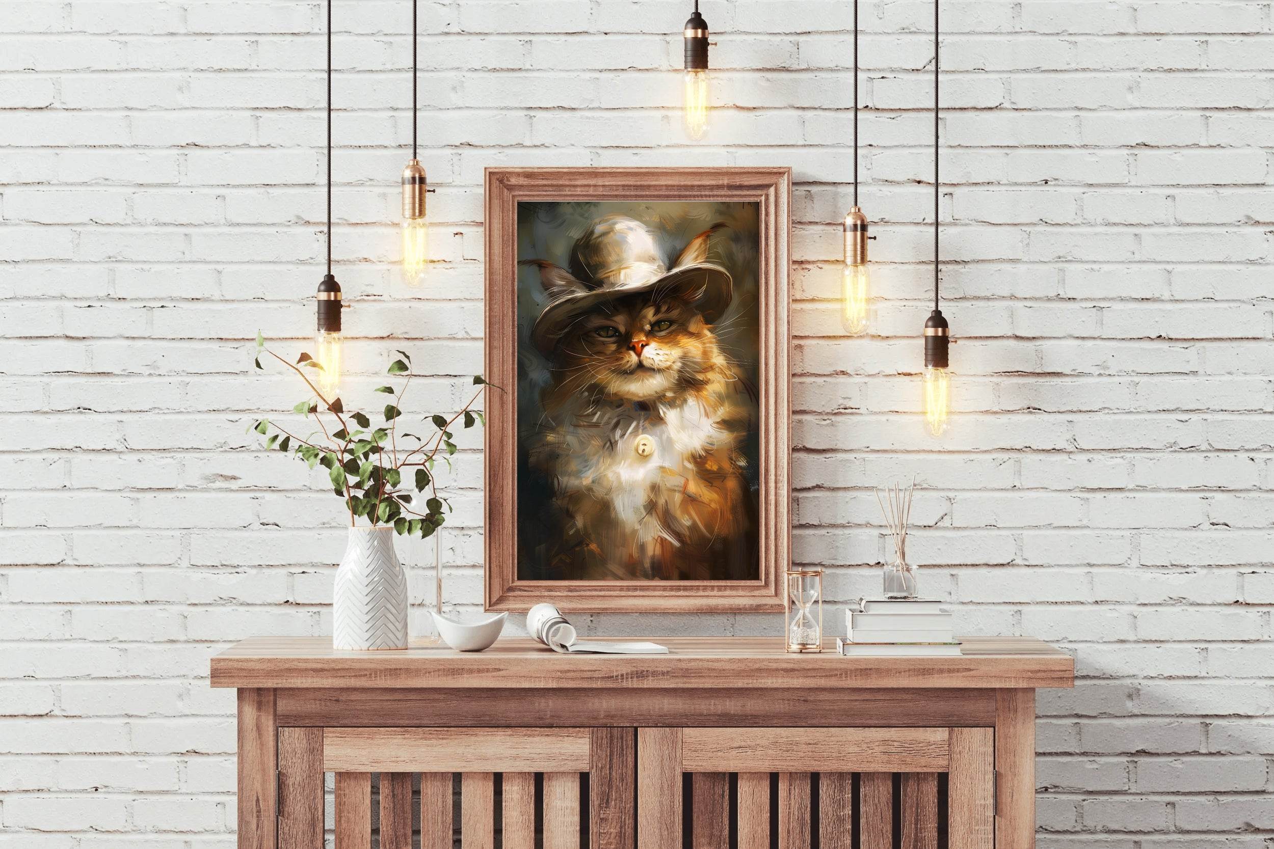 Hand Painted Persian Cat Illustration - beink online art store