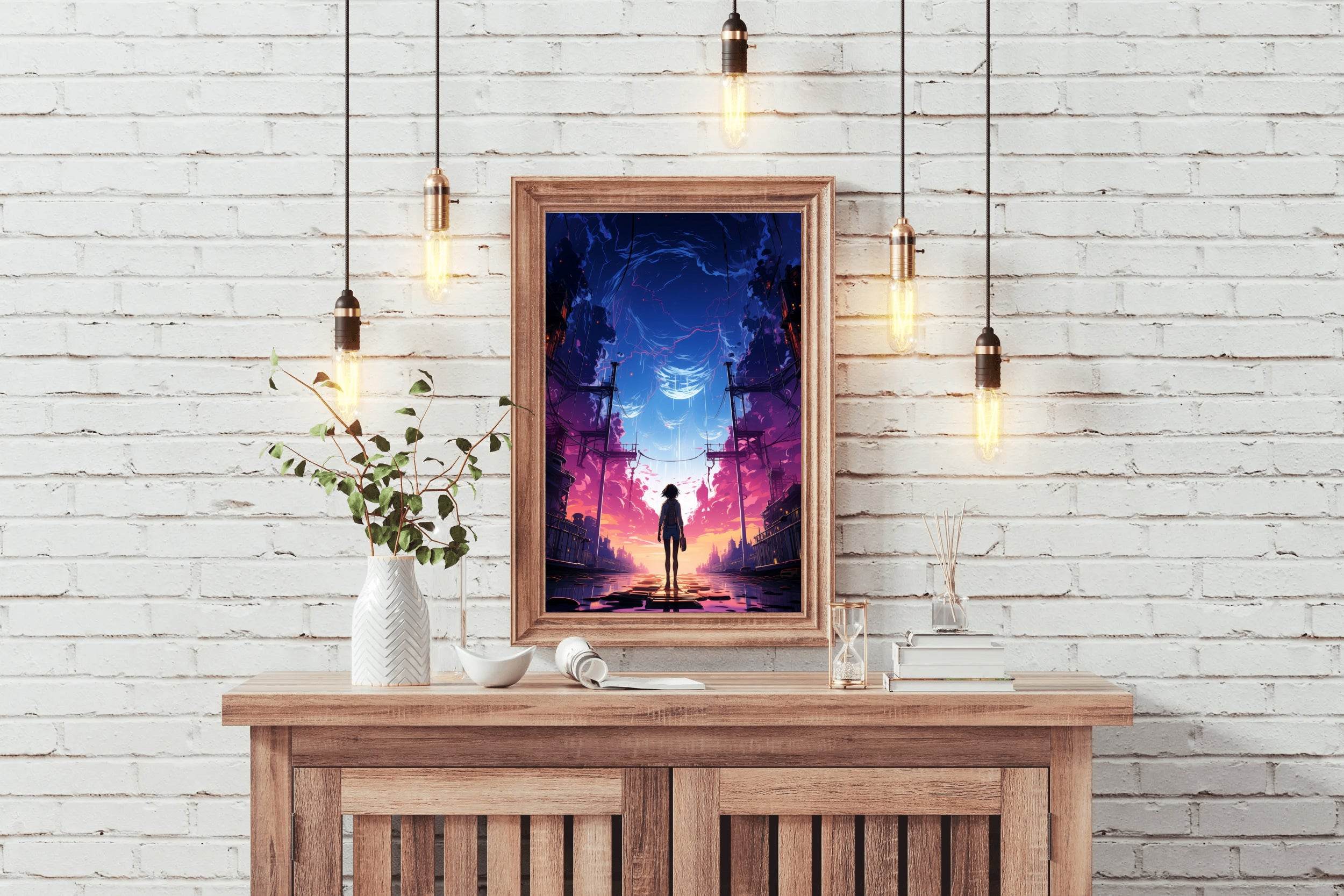 Fantasy Anime Storm Wall Art - beink online art store