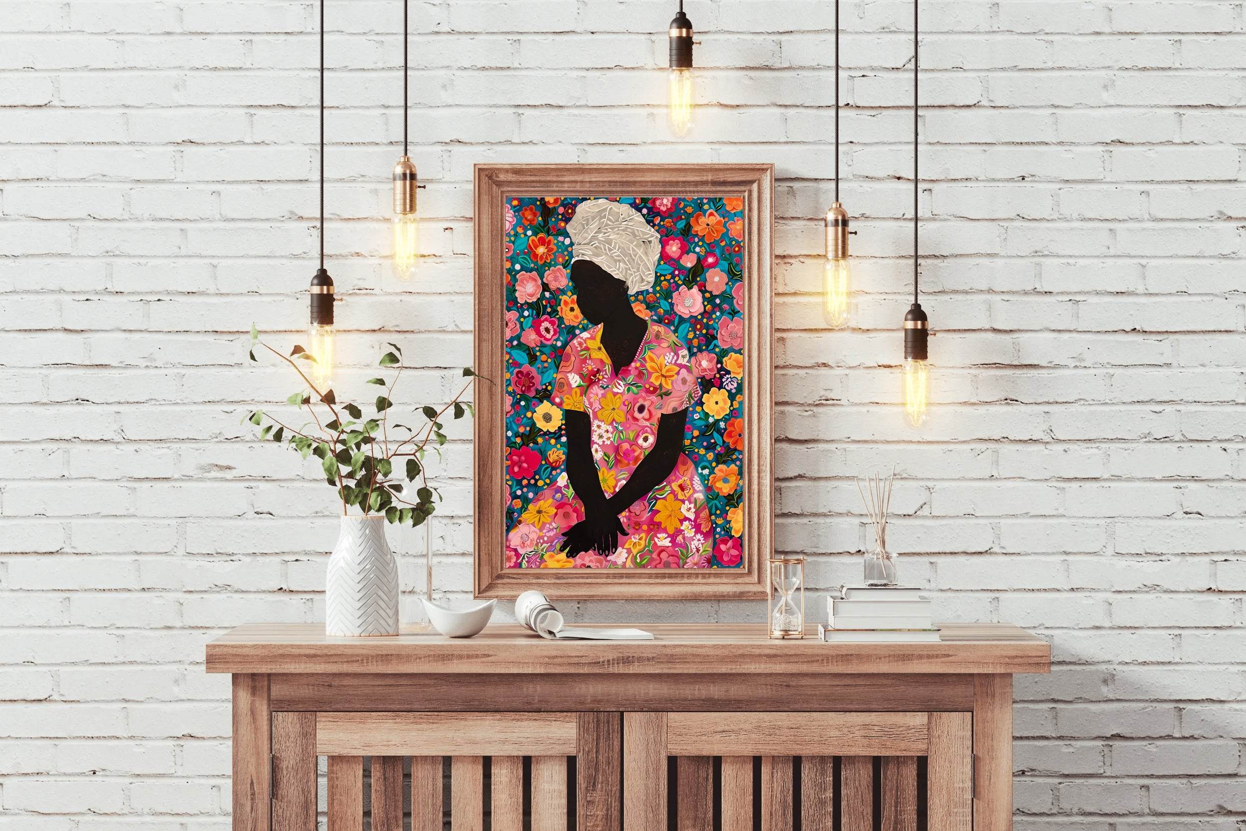 Lady of flower Wall Art - beink online art store