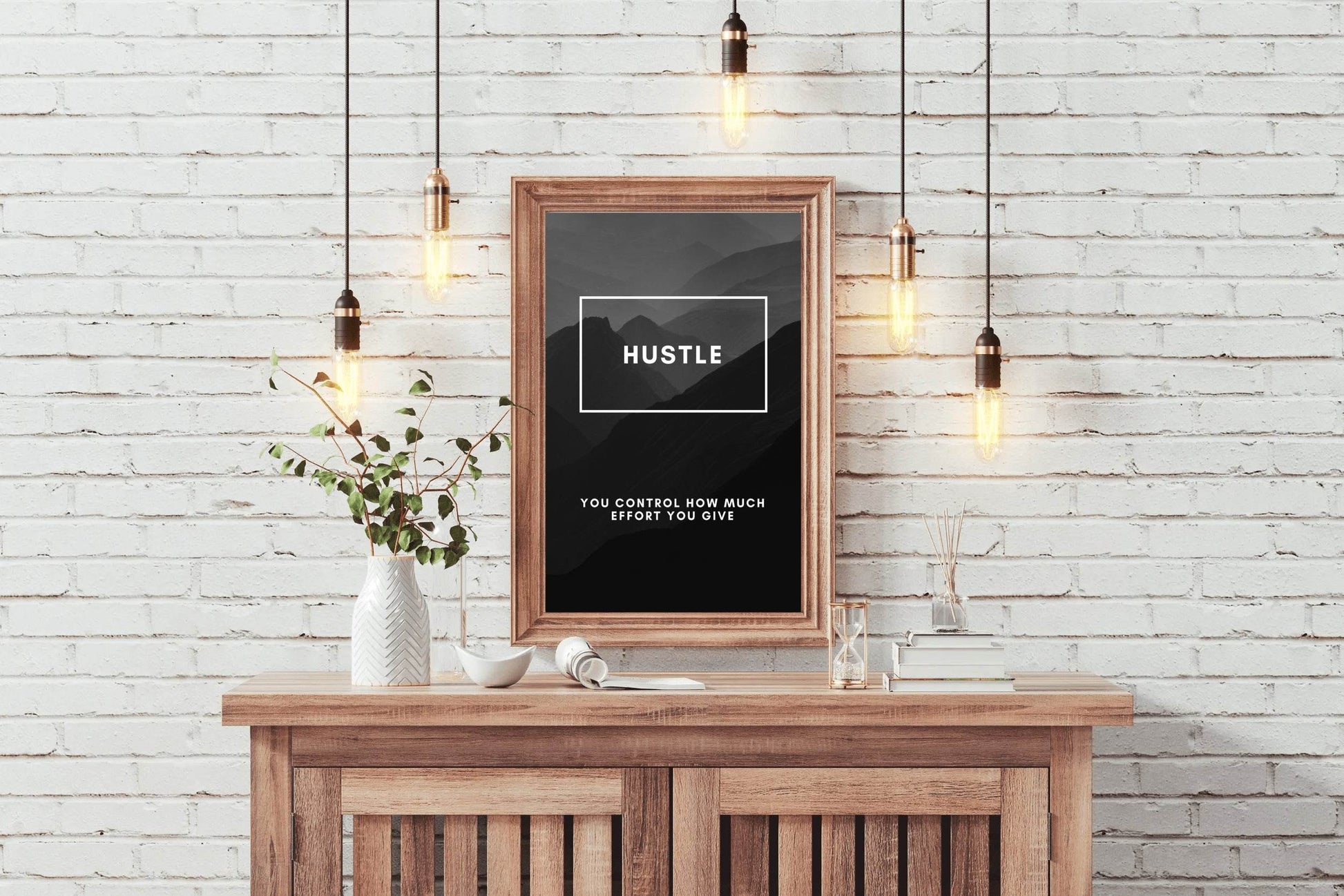 Hustle Mindset Motivational Wall Art - beink online art store
