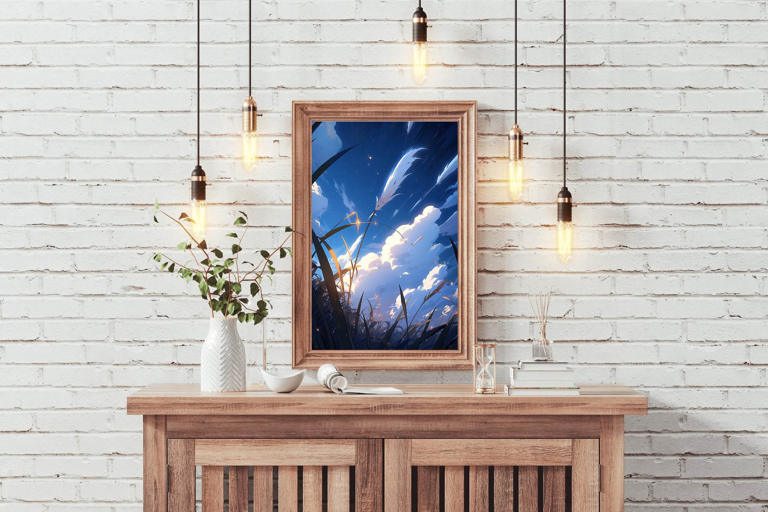 Anime Style Clouds Wall Art - beink online art store